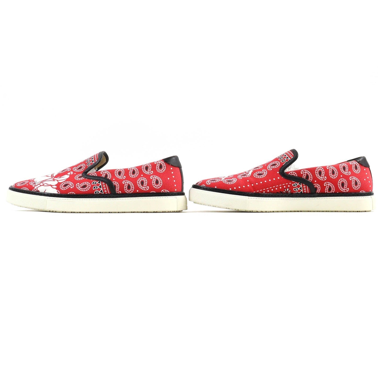 HERMES Slip-on canvas Red 42.5
