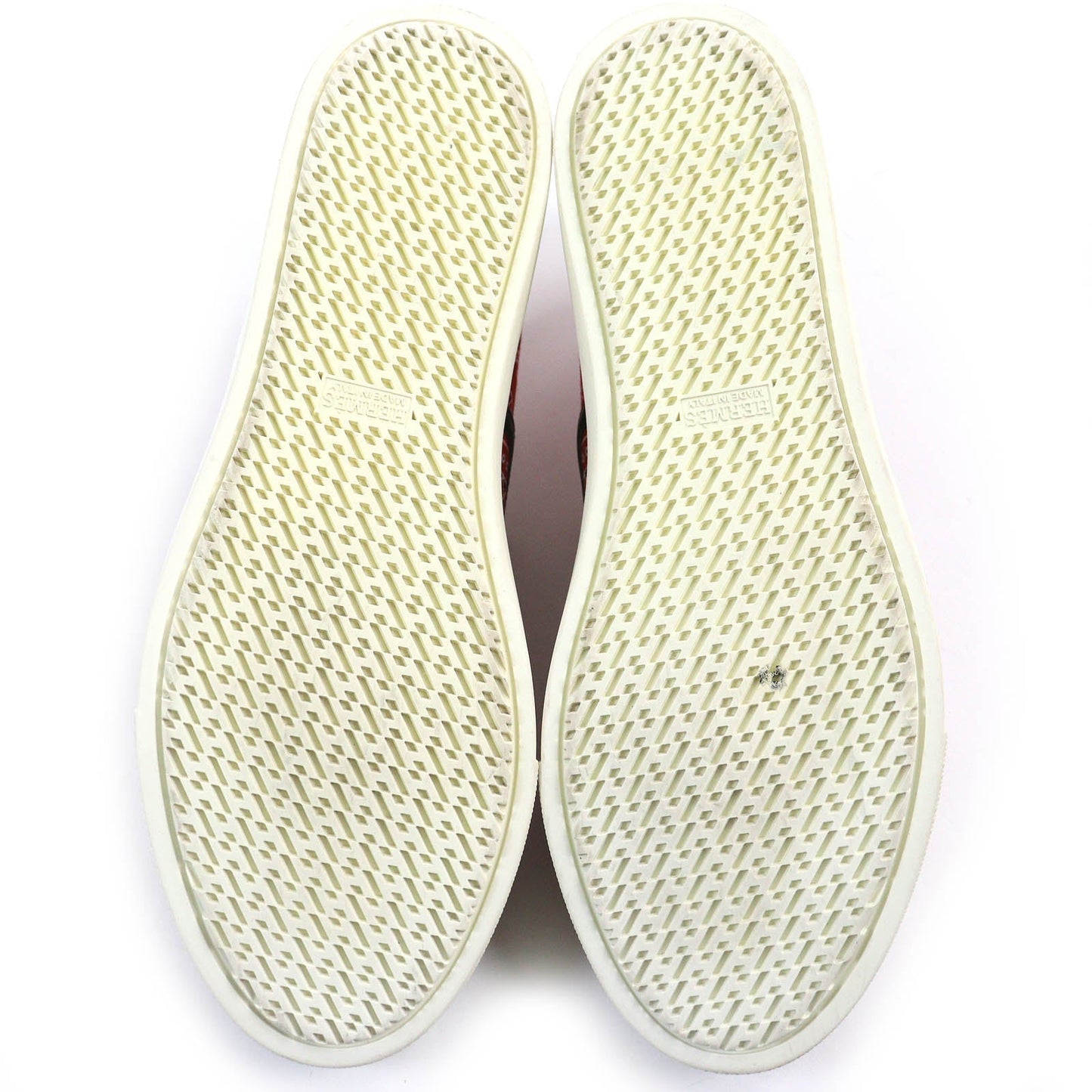 HERMES Slip-on canvas Red 42.5