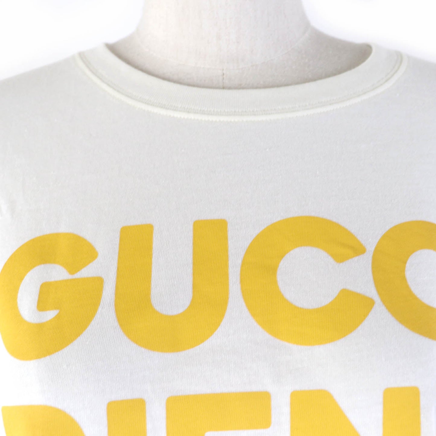 GUCCI Short sleeve T-shirt 717422 cotton Ivory GUCCY FRIENDS S