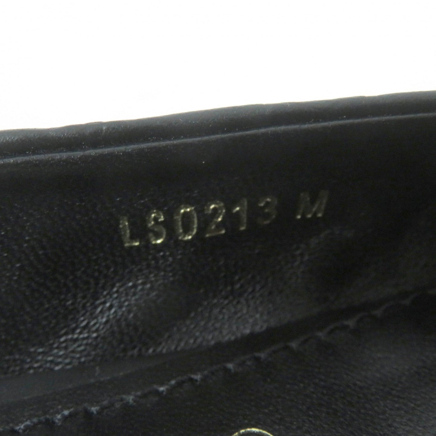 LOUIS VUITTON Ballet shoes leather black Nina Line Ballerina 36