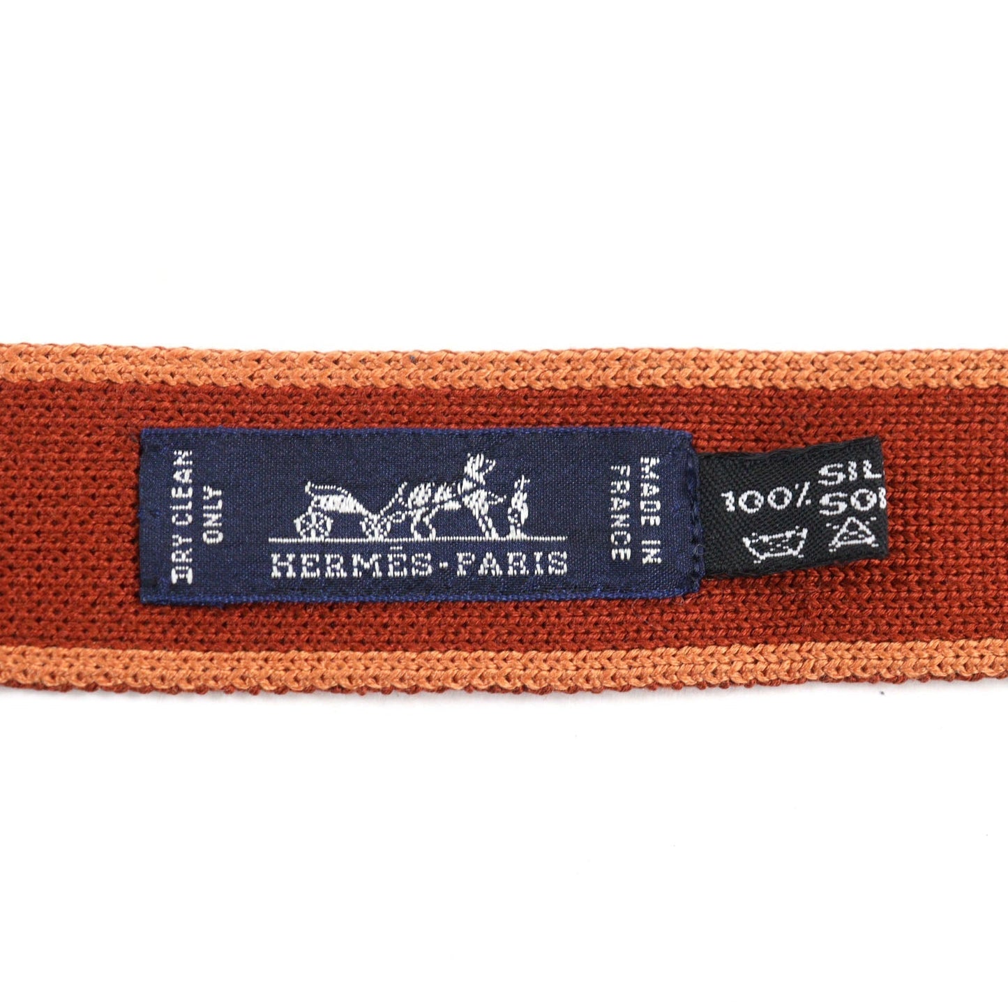 HERMES tie silk Bordeaux Orange