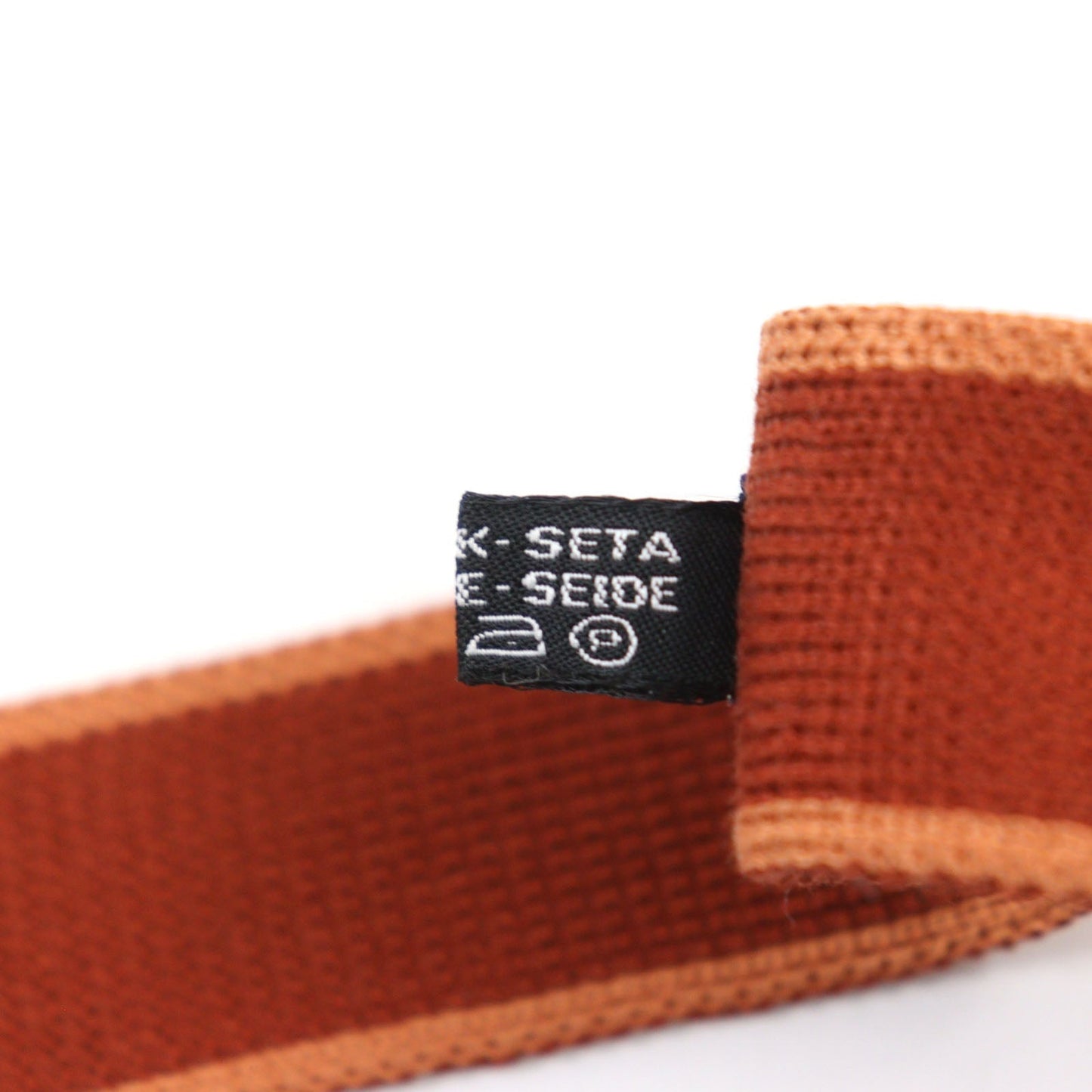 HERMES tie silk Bordeaux Orange