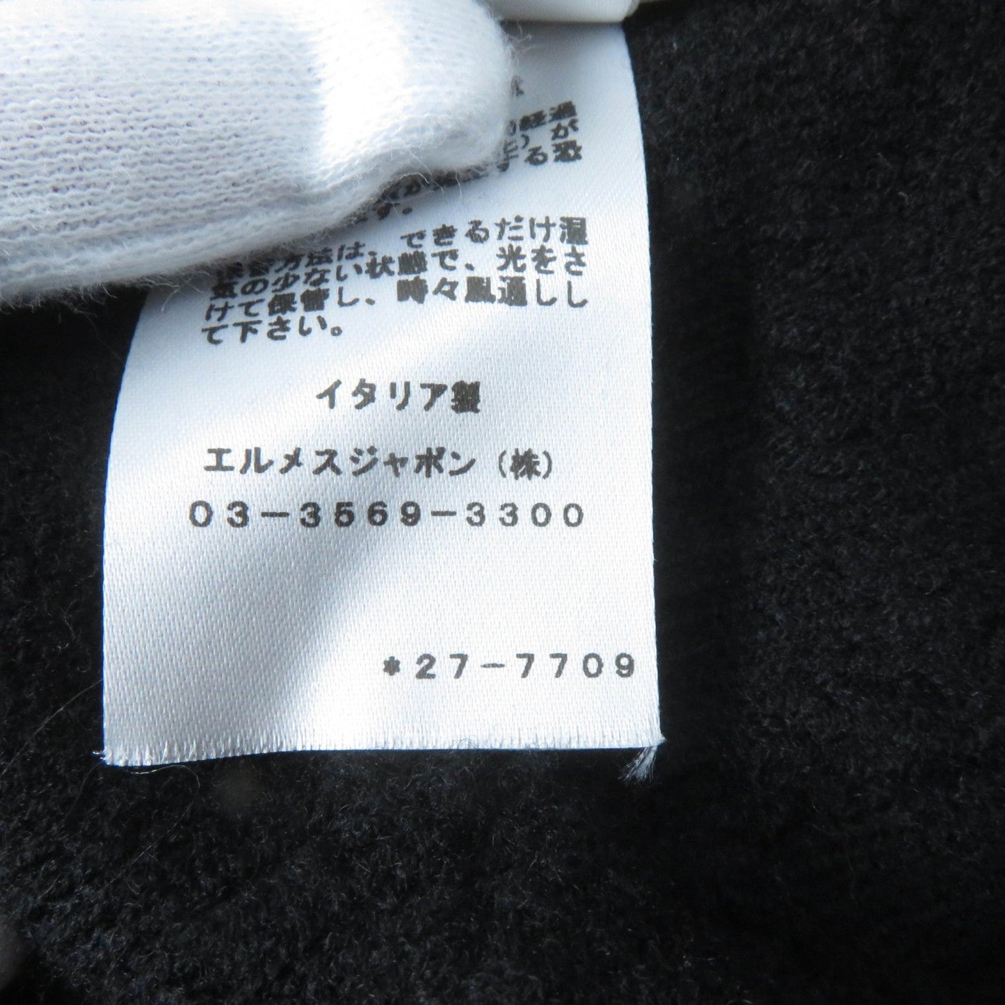 HERMES knit 2H2644D6 Main: 80% wool, Main: 20% cashmere, Part: 74% wool, Part: 19% cashmere, Part: 5% nylon black Women 34 Used