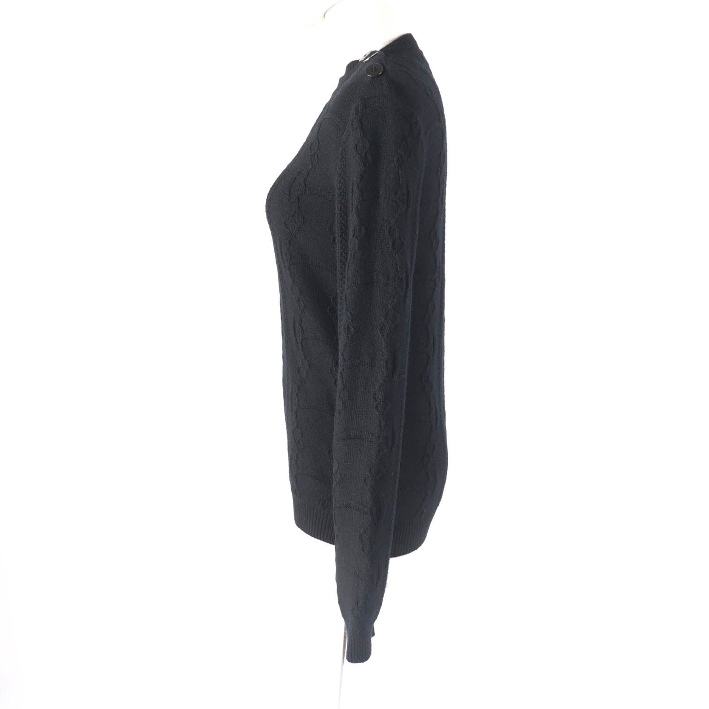 HERMES knit 2H2644D6 Main: 80% wool, Main: 20% cashmere, Part: 74% wool, Part: 19% cashmere, Part: 5% nylon black Women 34 Used