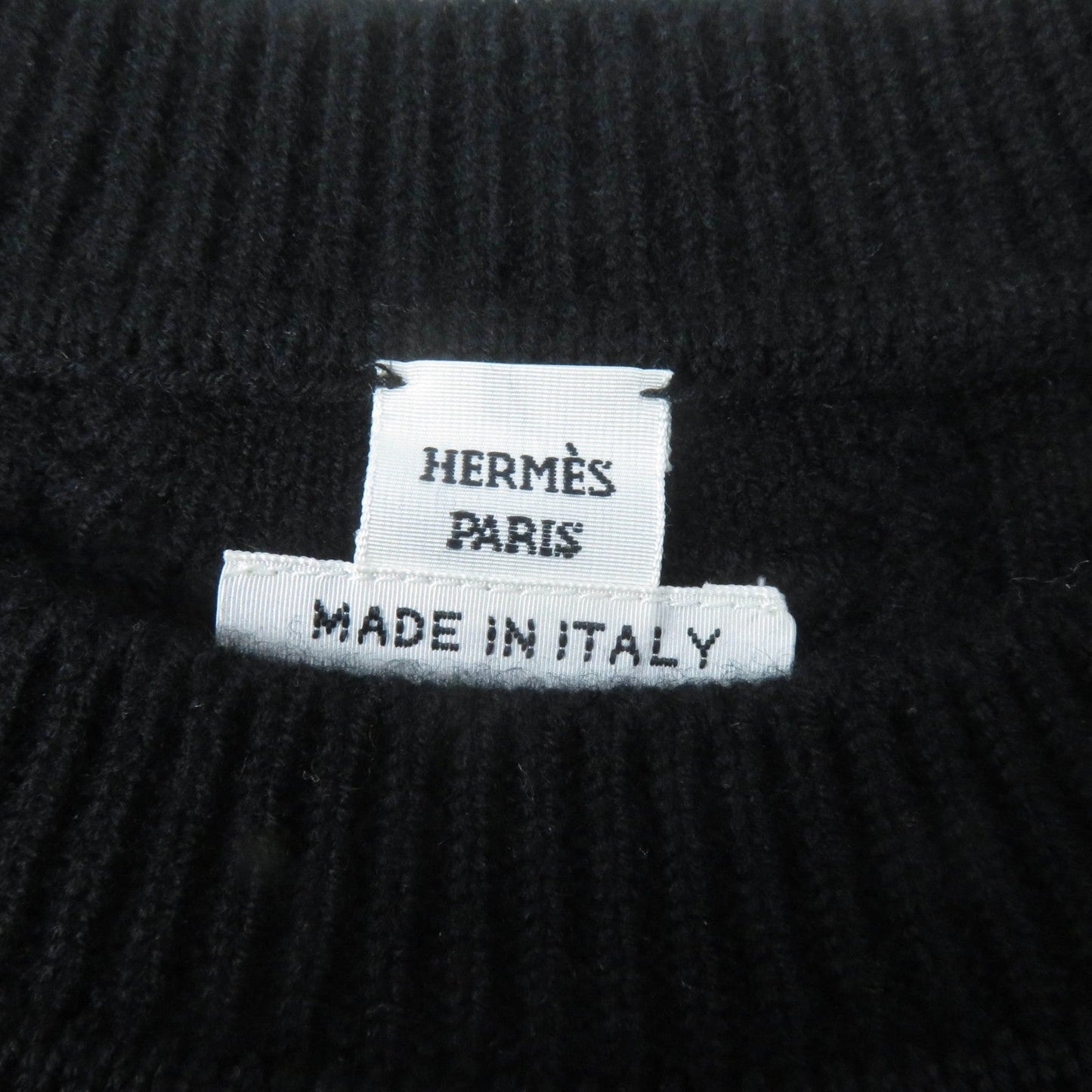 HERMES knit 2H2644D6 Main: 80% wool, Main: 20% cashmere, Part: 74% wool, Part: 19% cashmere, Part: 5% nylon black Women 34 Used