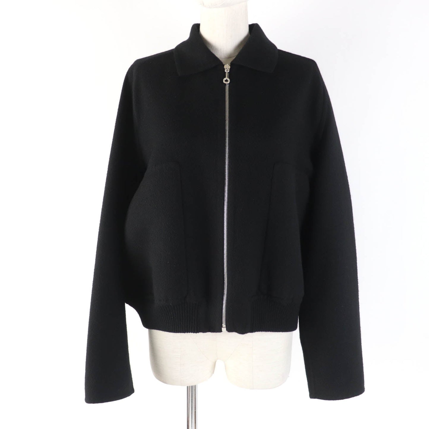 HERMES No color jacket cashmere black 42