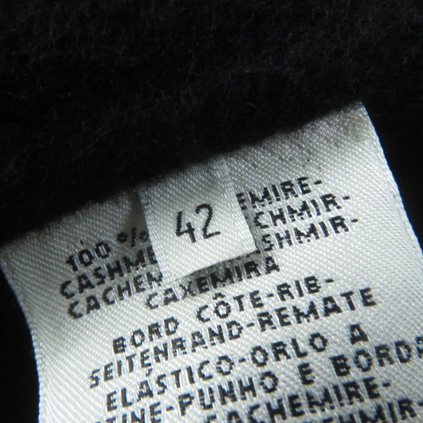 HERMES No color jacket cashmere black 42