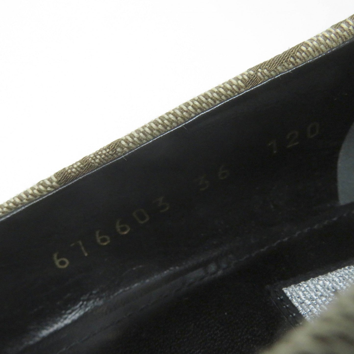 GUCCI pumps 676603 GG canvas Brown type 36