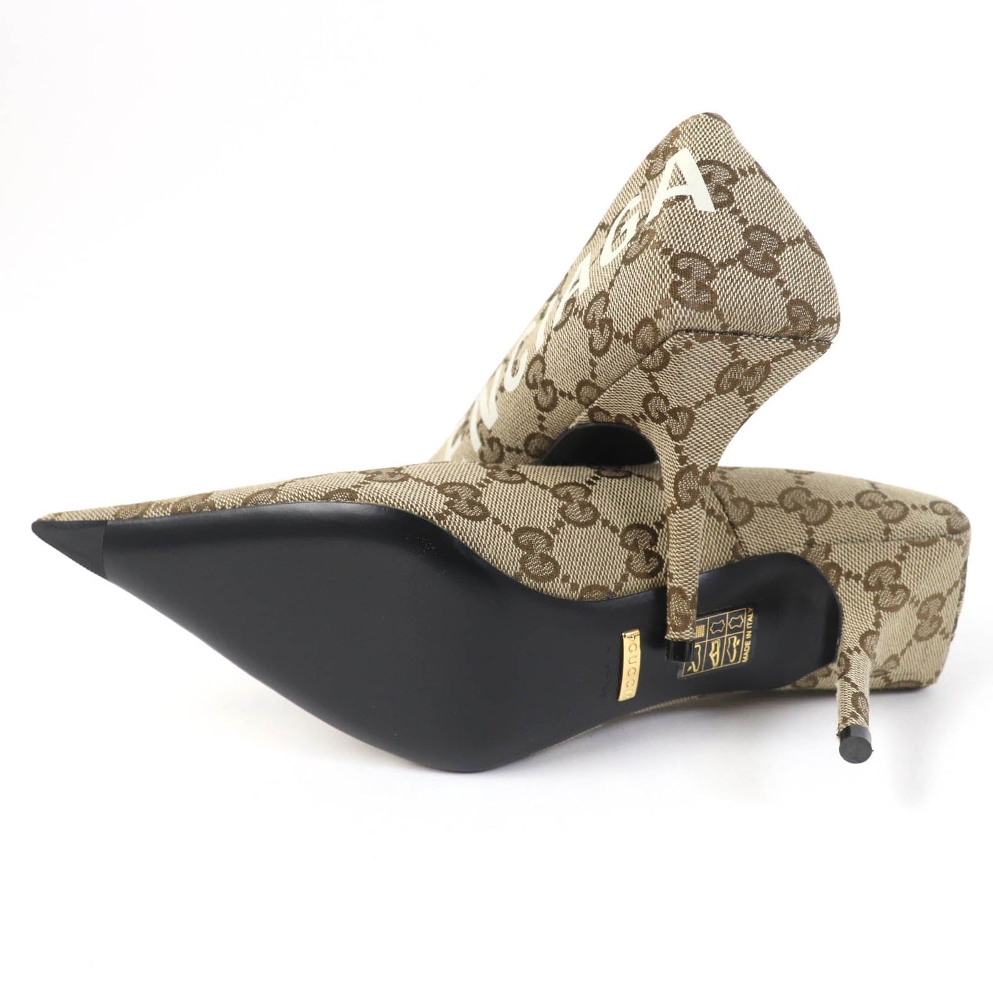 GUCCI pumps 676603 GG canvas Brown type 36