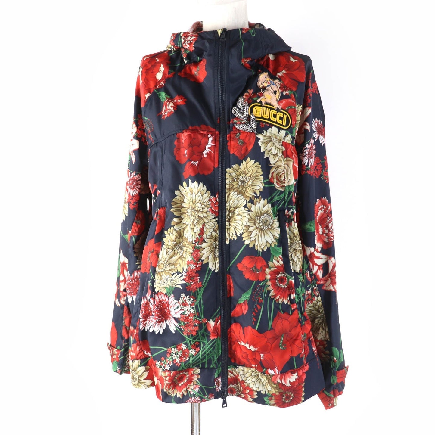 GUCCI Nylon jacket 528184 Nylon Navy multi-color 38