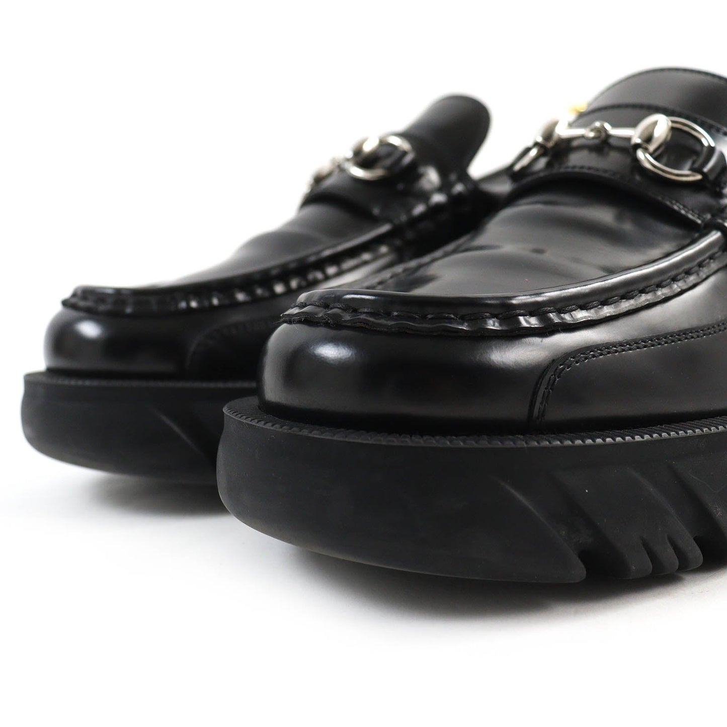 GUCCI loafers 658822 leather black 8