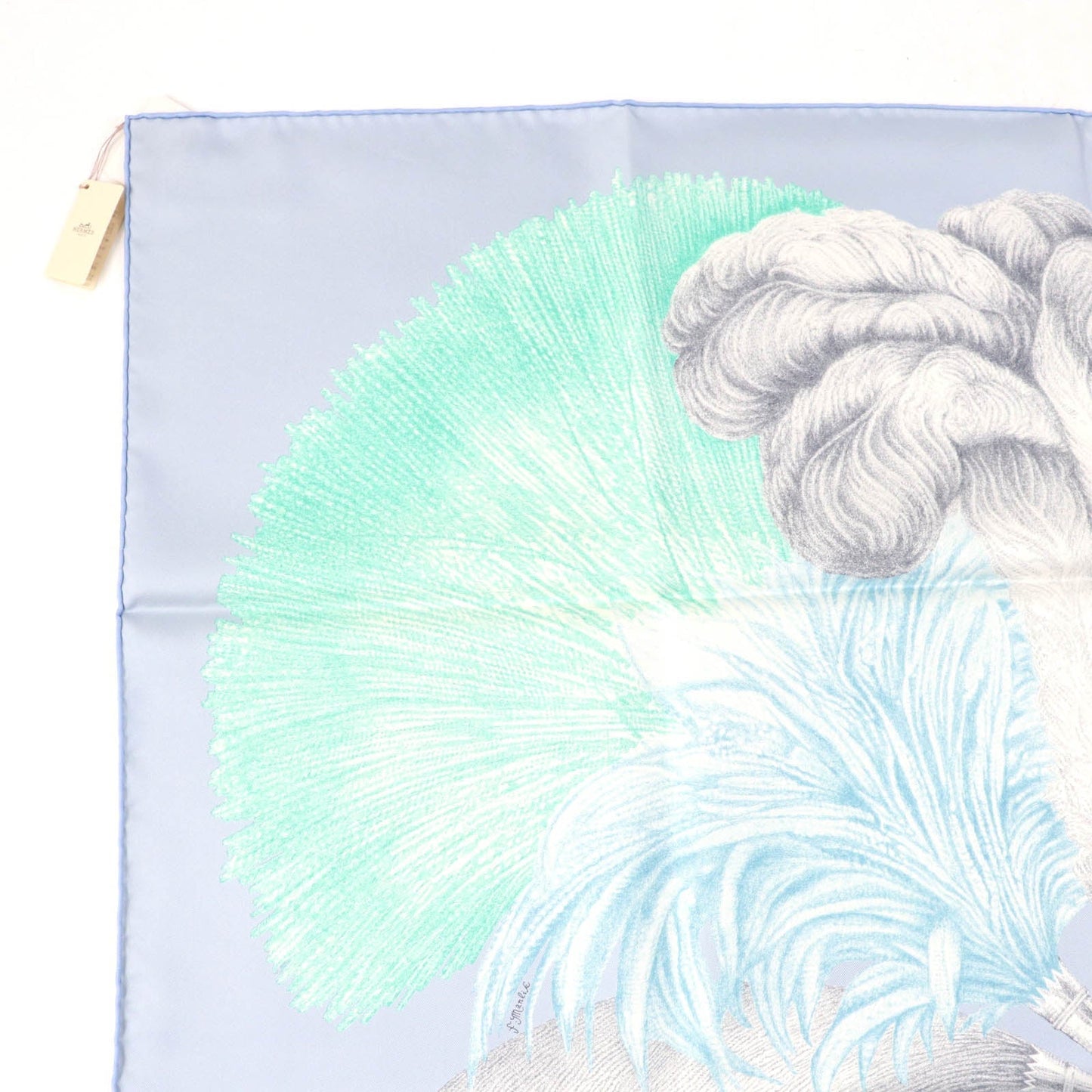 HERMES scarf silk Multi Carre90 PLUMETS ET PANACHES Feathers and feathers