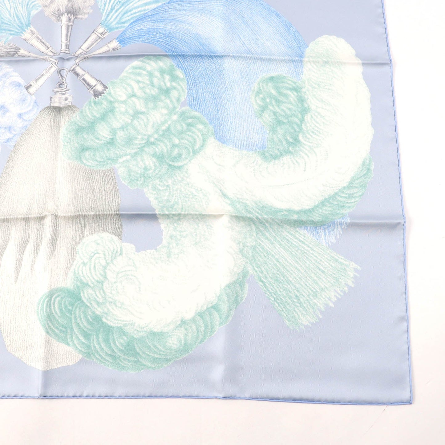 HERMES scarf silk Multi Carre90 PLUMETS ET PANACHES Feathers and feathers