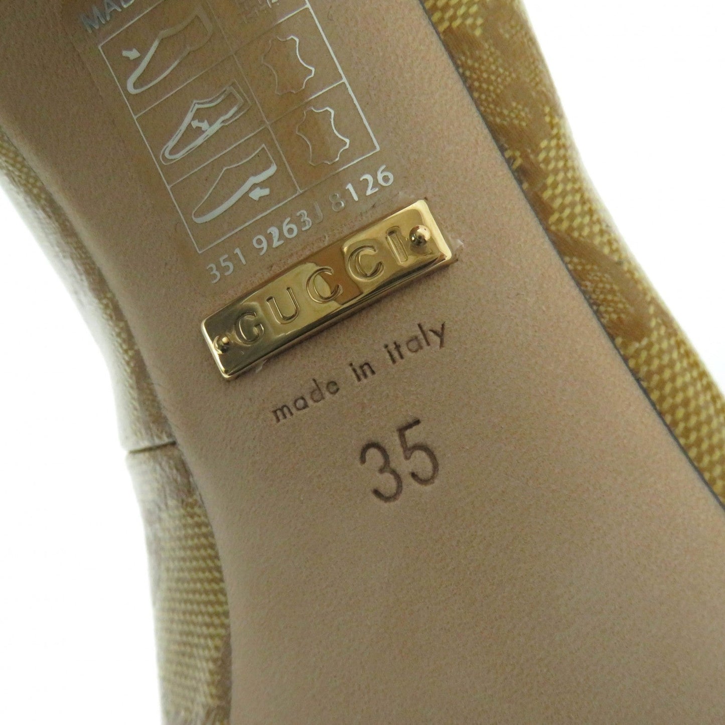 GUCCI pumps 702221 GG crystal Brown 35