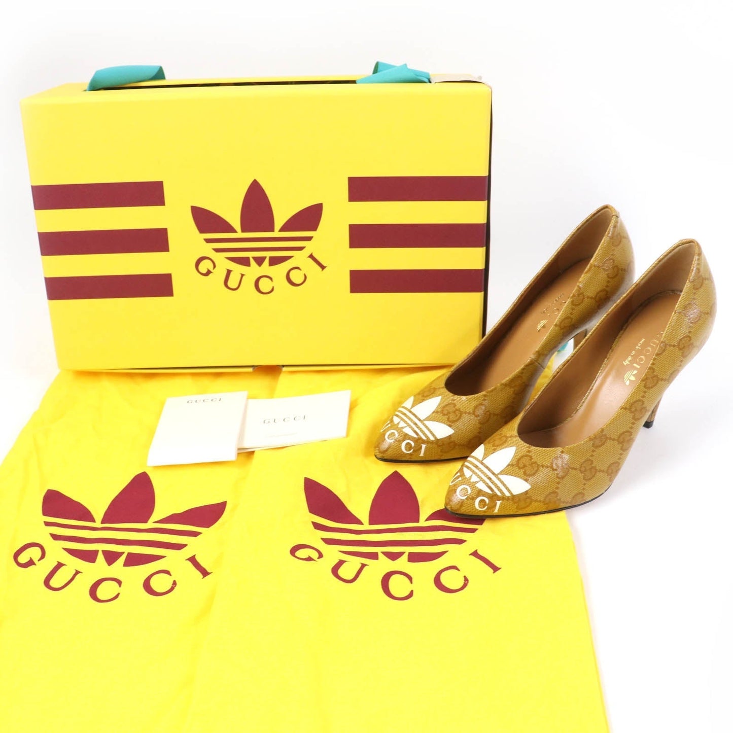 GUCCI pumps 702221 GG crystal Brown 35