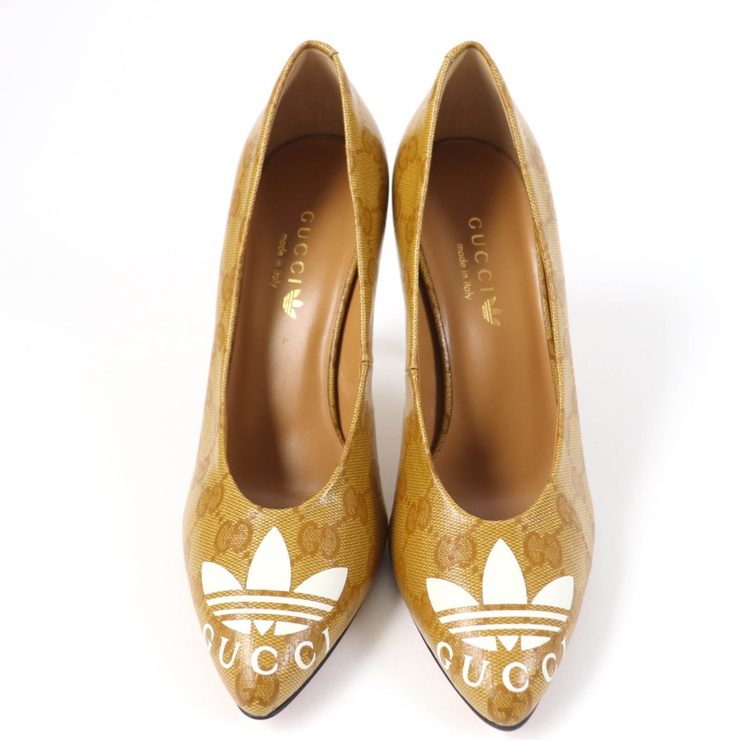 GUCCI pumps 702221 GG crystal Brown 35