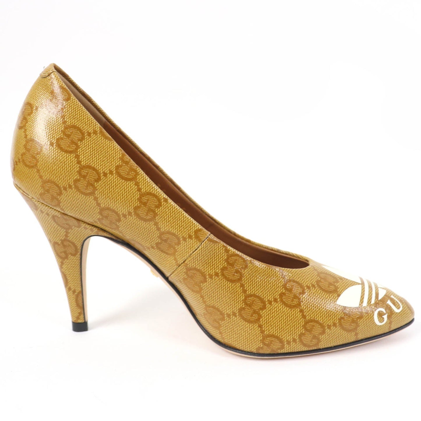 GUCCI pumps 702221 GG crystal Brown 35