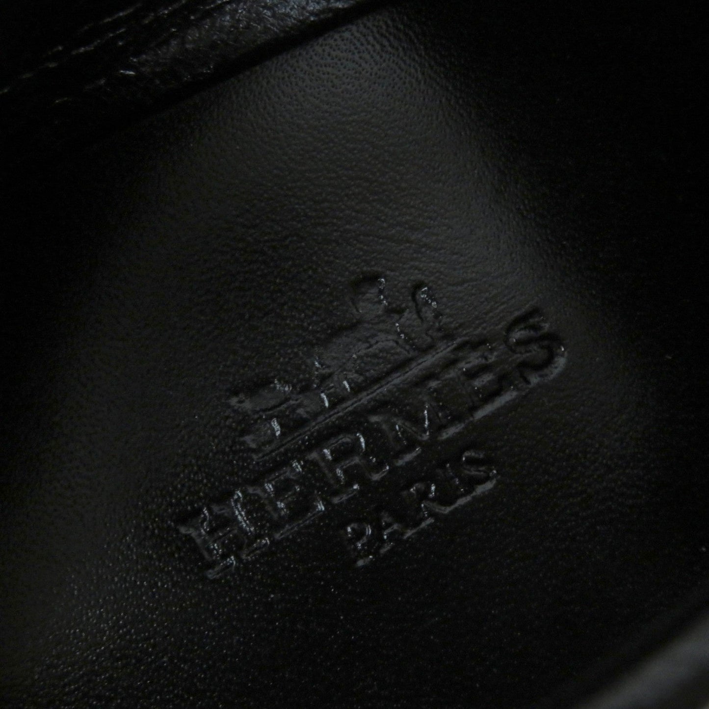 HERMES loafers leather Beige black 35.5