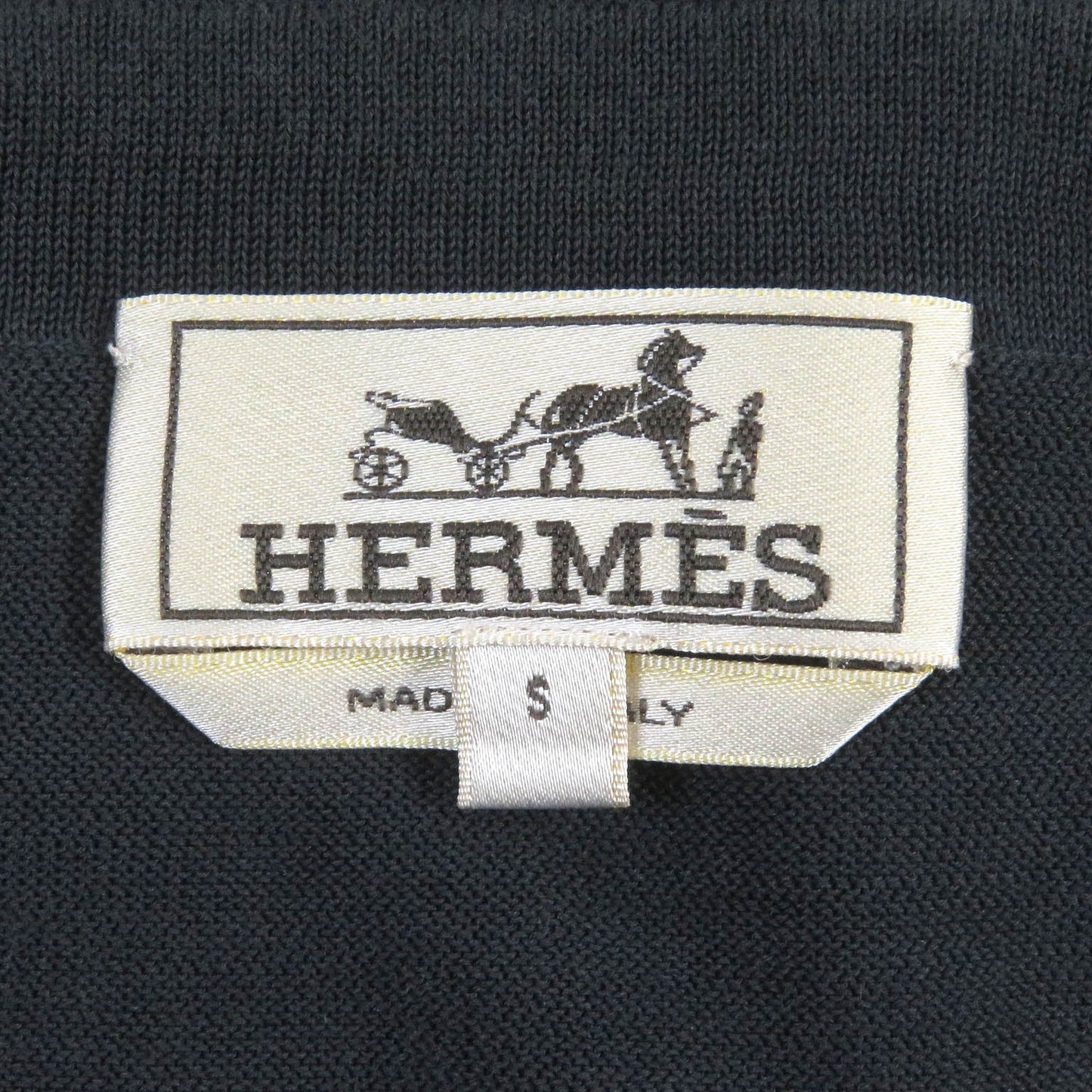 HERMES sweater cotton charcoal S