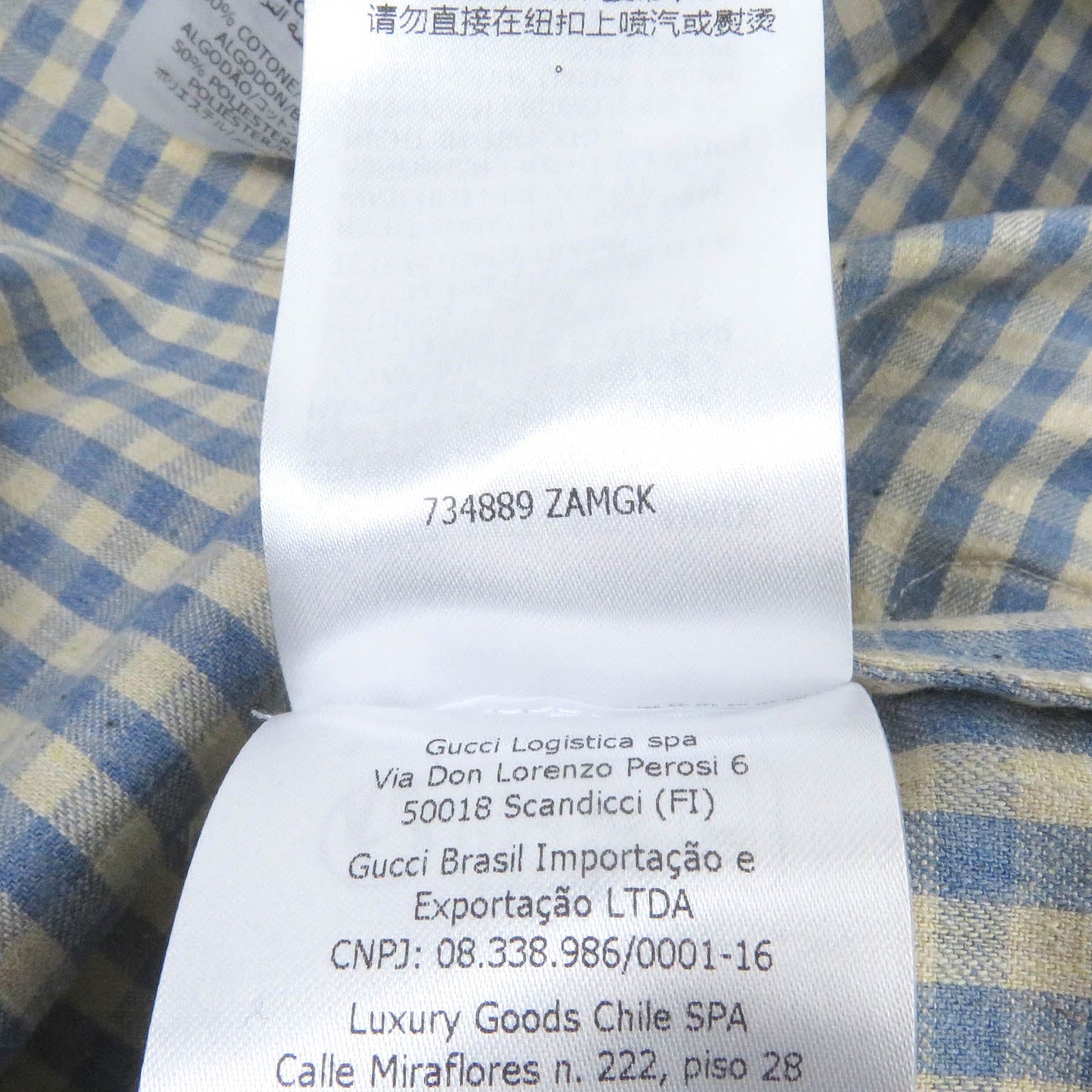 GUCCI Long sleeve shirt 734889 cotton blue 42