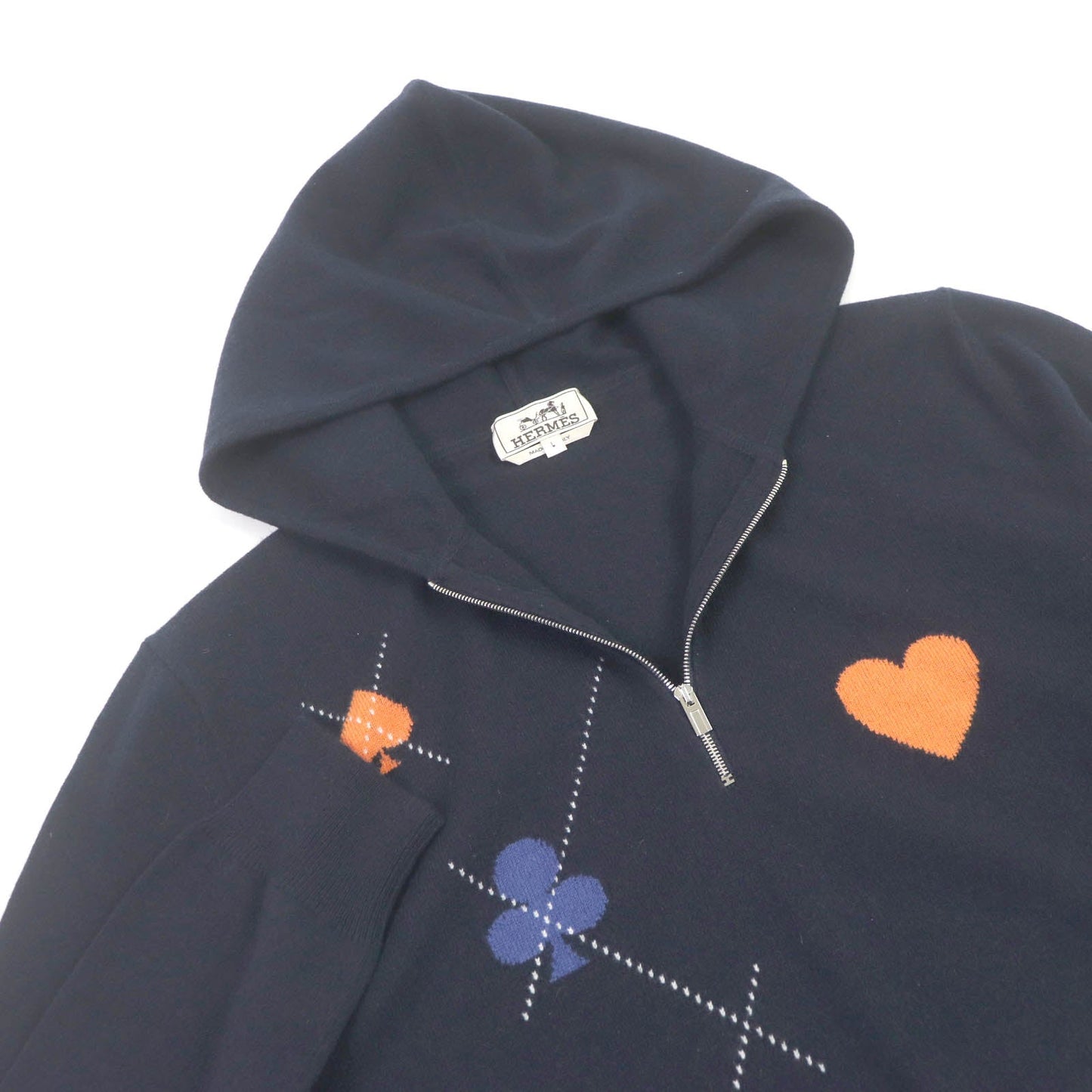 HERMES sweater cashmere Navy L