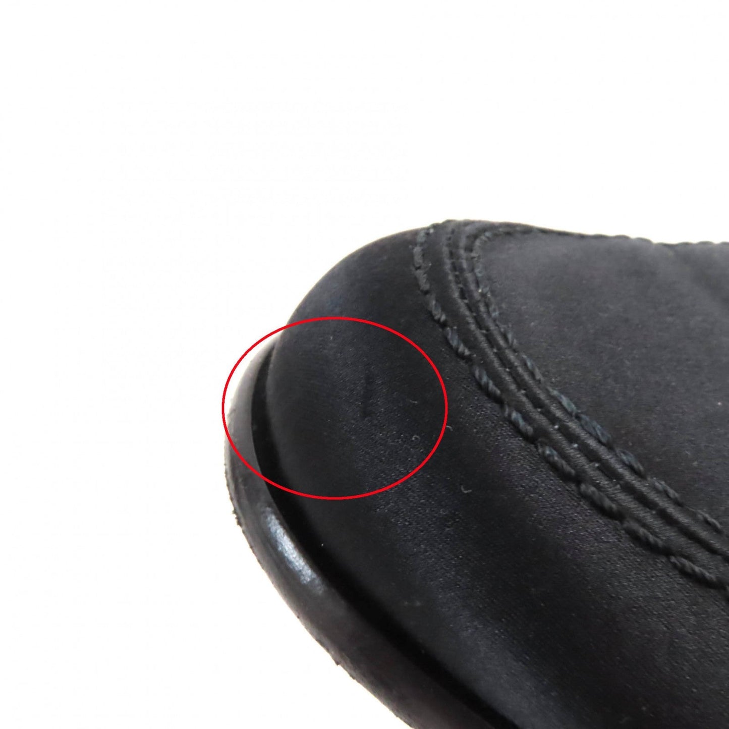 HERMES Moccasin Satin black Desting 37