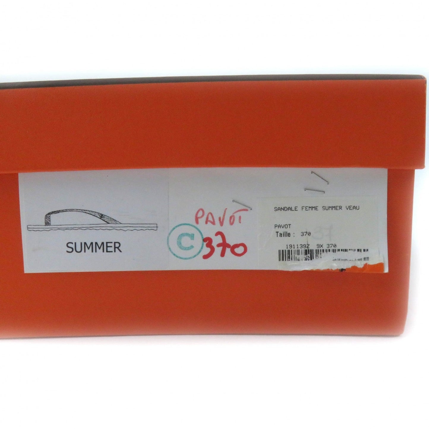 HERMES Sandals leather Red SUMMER 37