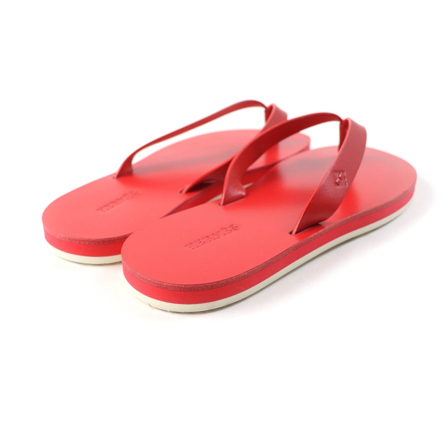 HERMES Sandals leather Red SUMMER 37