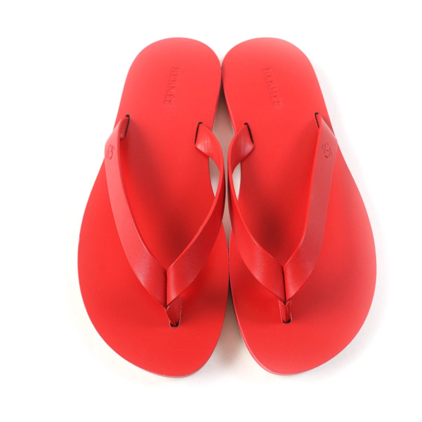 HERMES Sandals leather Red SUMMER 37