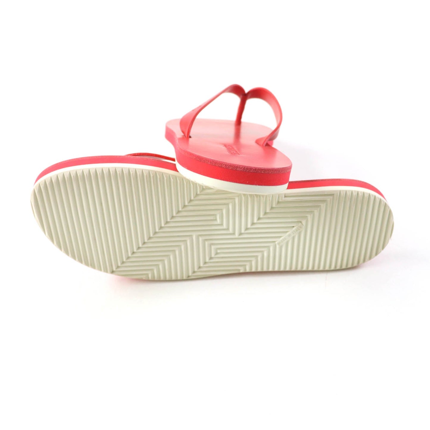 HERMES Sandals leather Red SUMMER 37