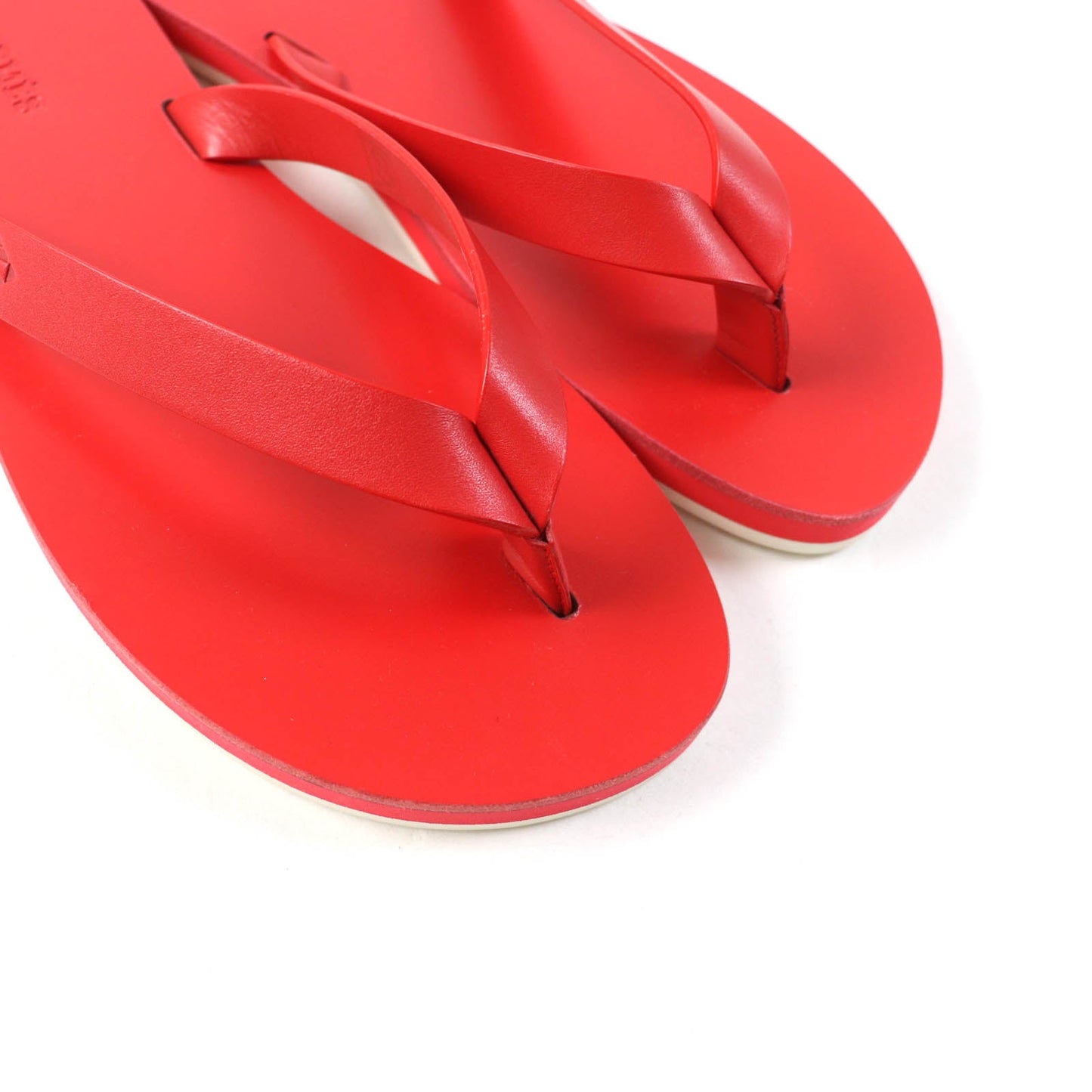 HERMES Sandals leather Red SUMMER 37