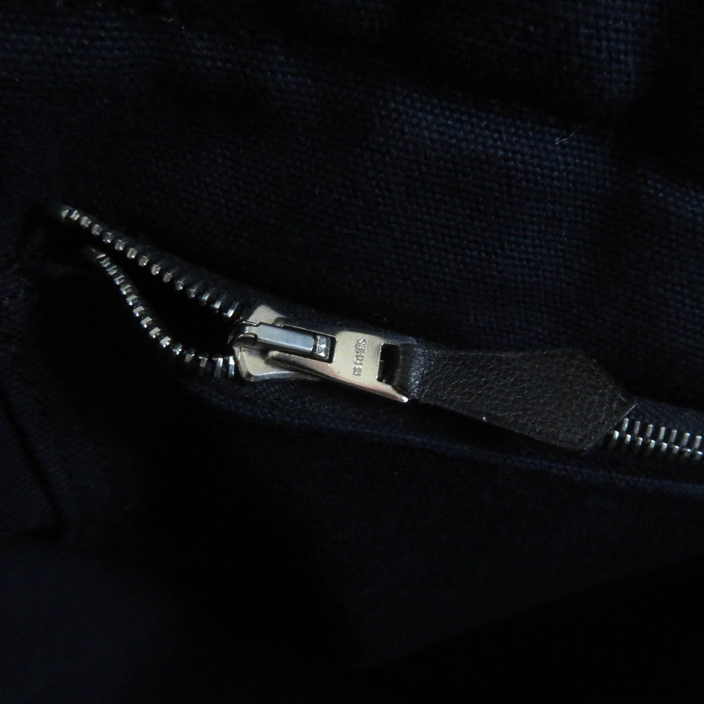 HERMES Tote Bag Main: Cotton Navy Fool Toe MM Women Used