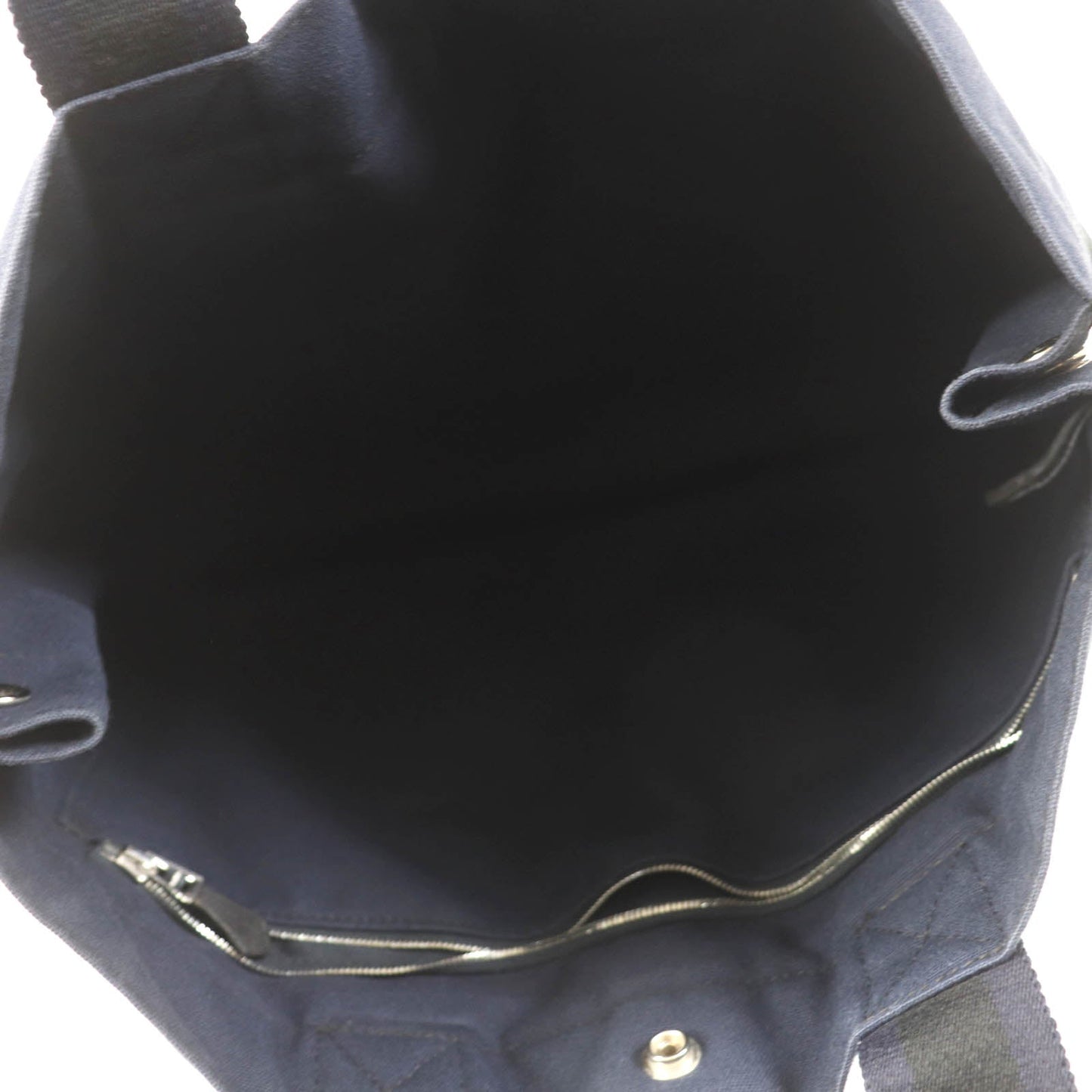HERMES Tote Bag Main: Cotton Navy Fool Toe MM Women Used