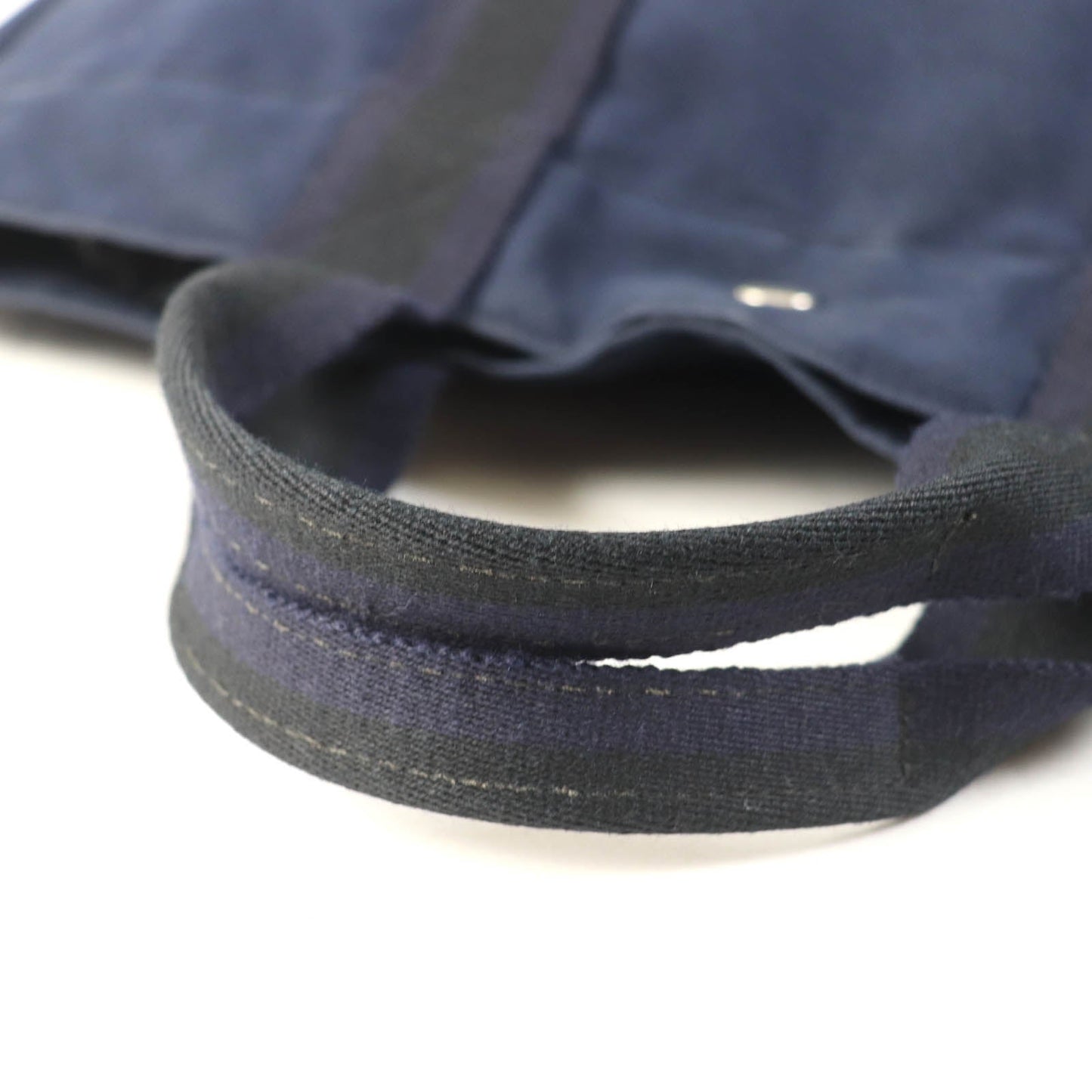 HERMES Tote Bag Main: Cotton Navy Fool Toe MM Women Used