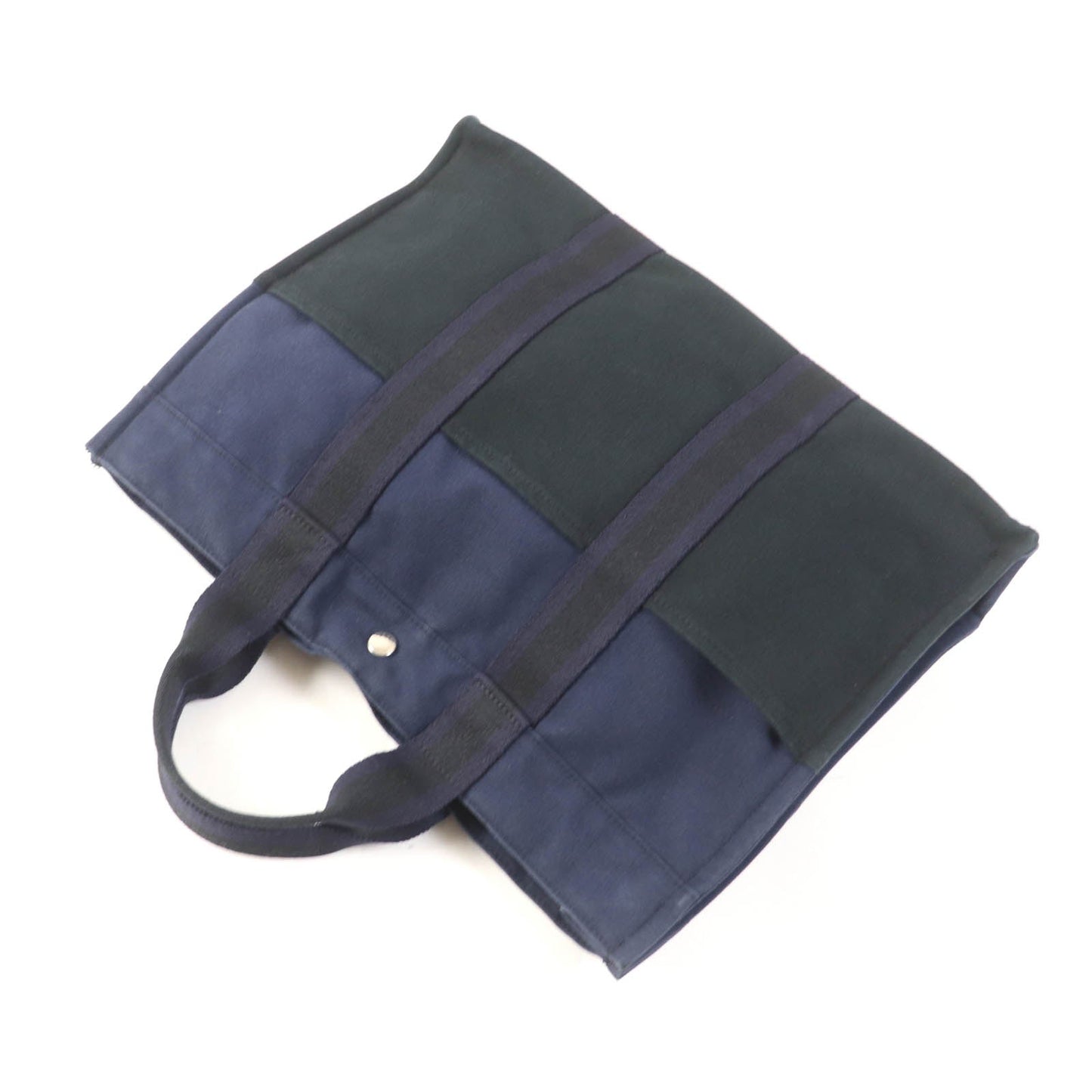HERMES Tote Bag Main: Cotton Navy Fool Toe MM Women Used