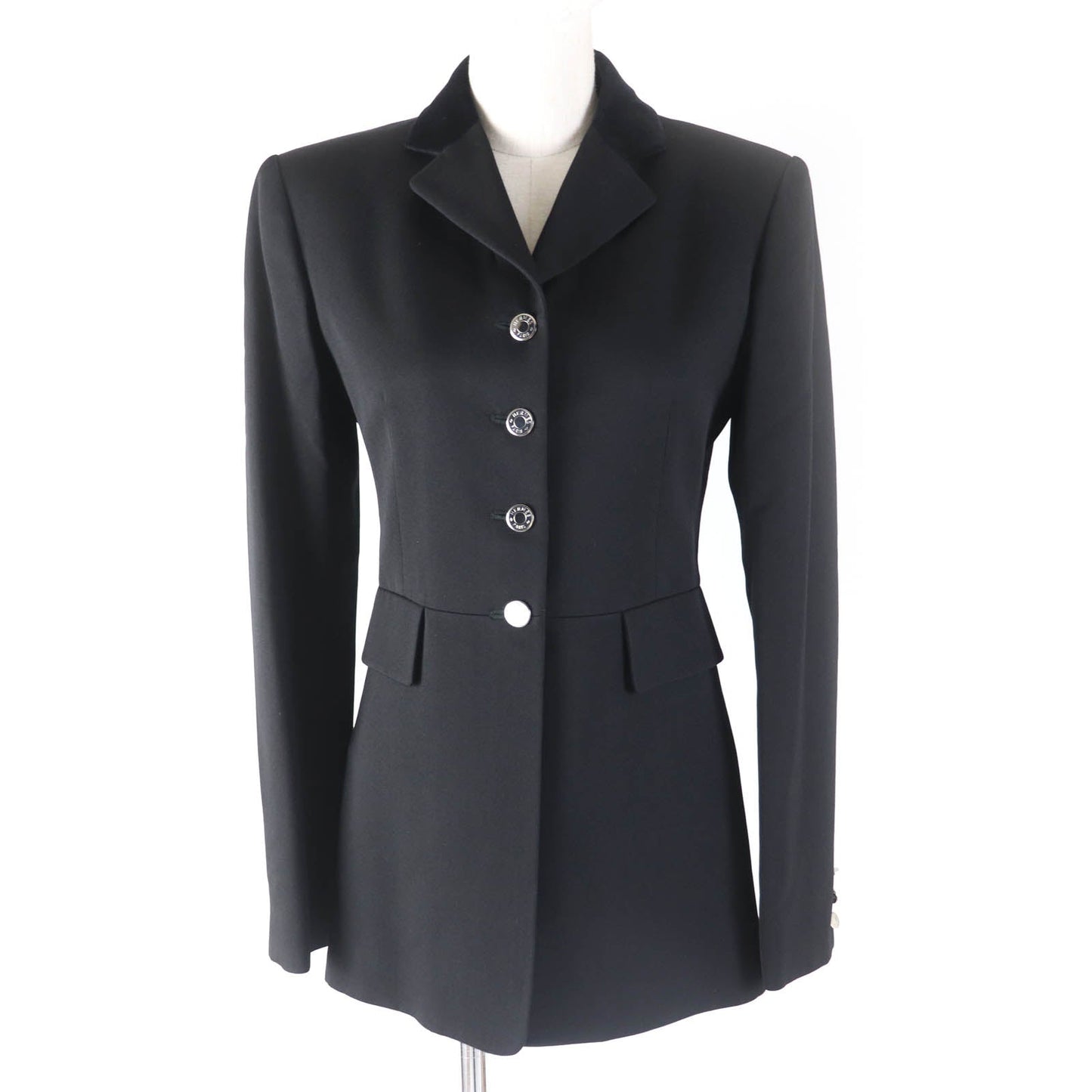 HERMES tailored jacket wool black 36