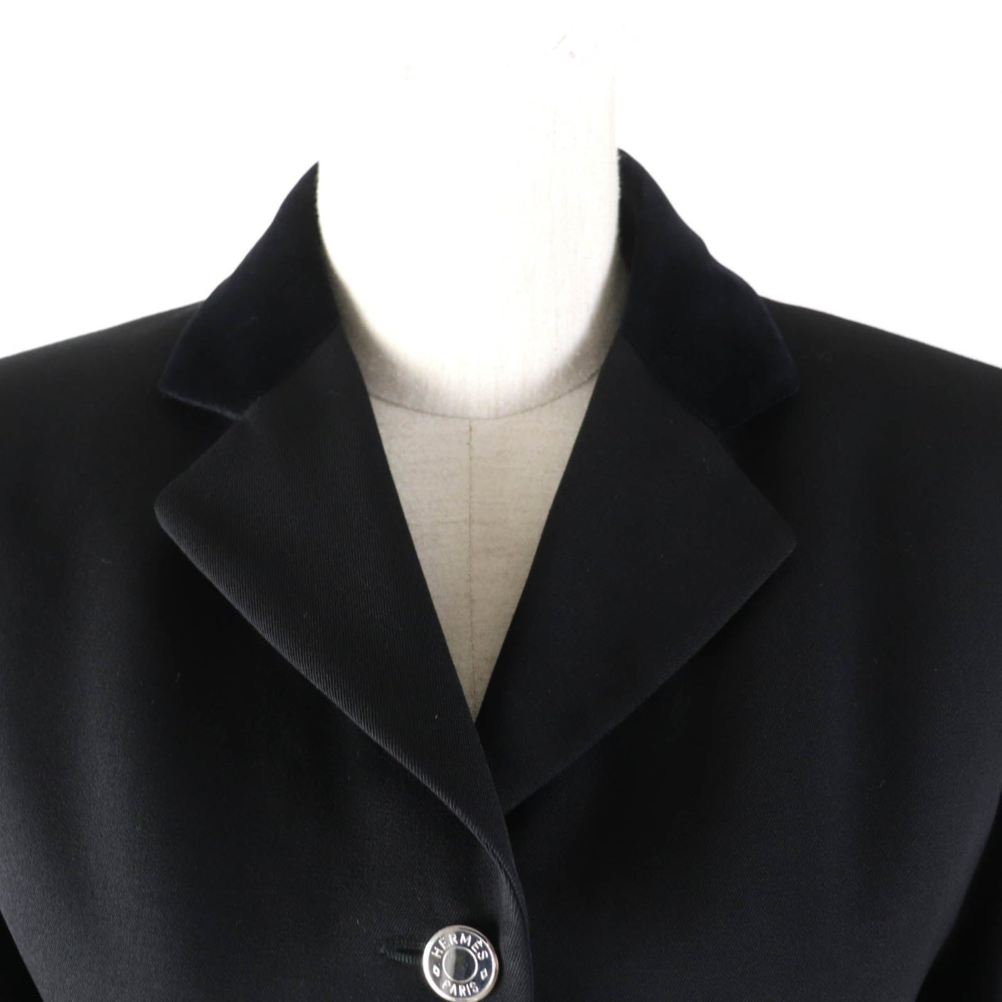 HERMES tailored jacket wool black 36