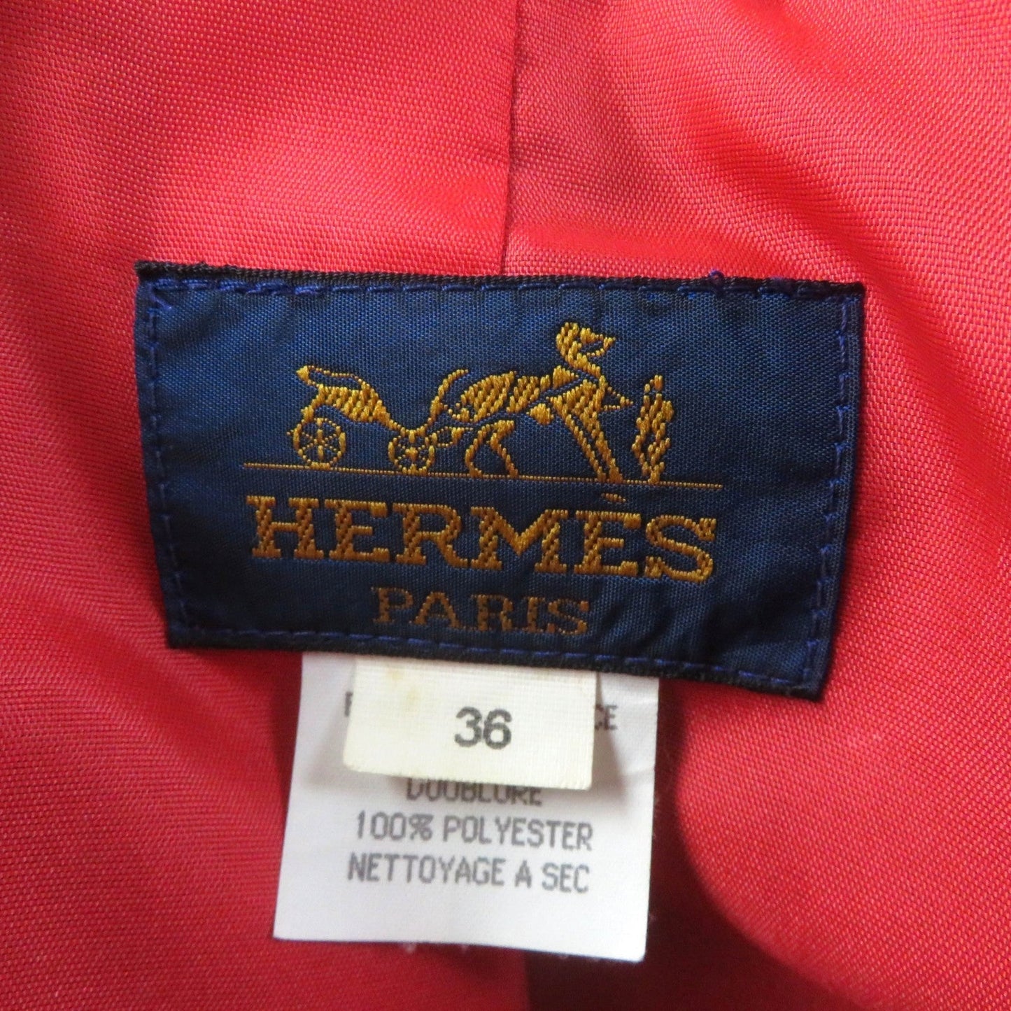 HERMES tailored jacket wool black 36