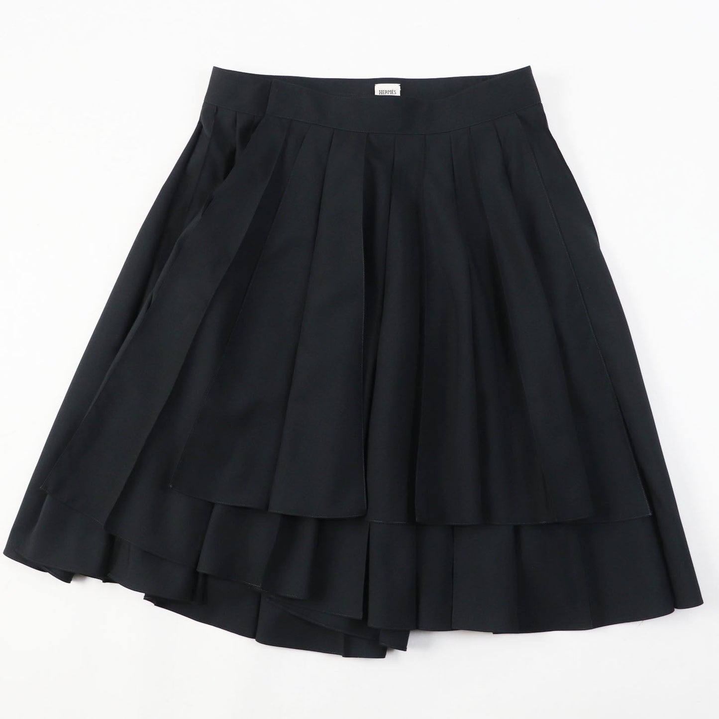 HERMES skirt wool black 40