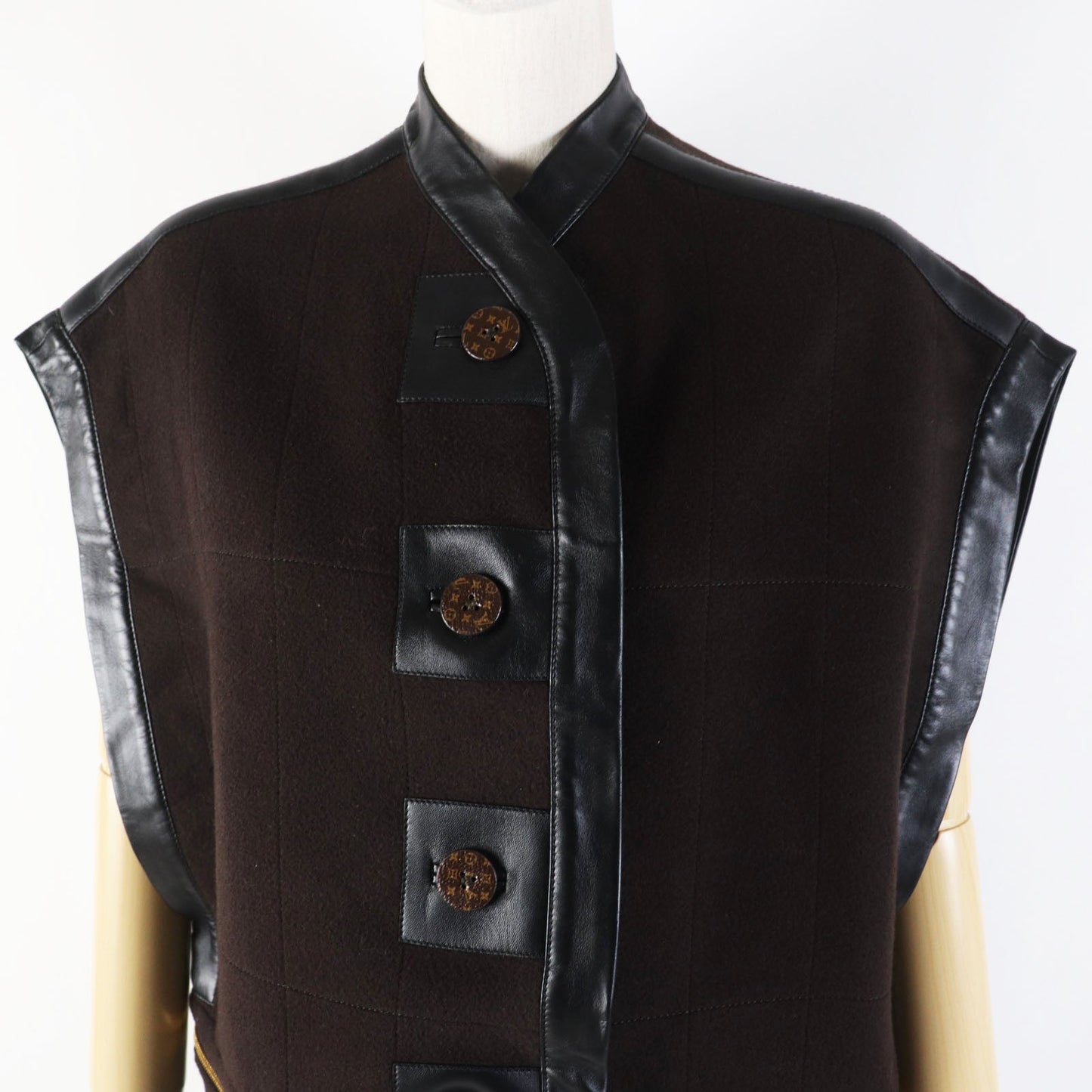 LOUIS VUITTON Best wool Black brown 34