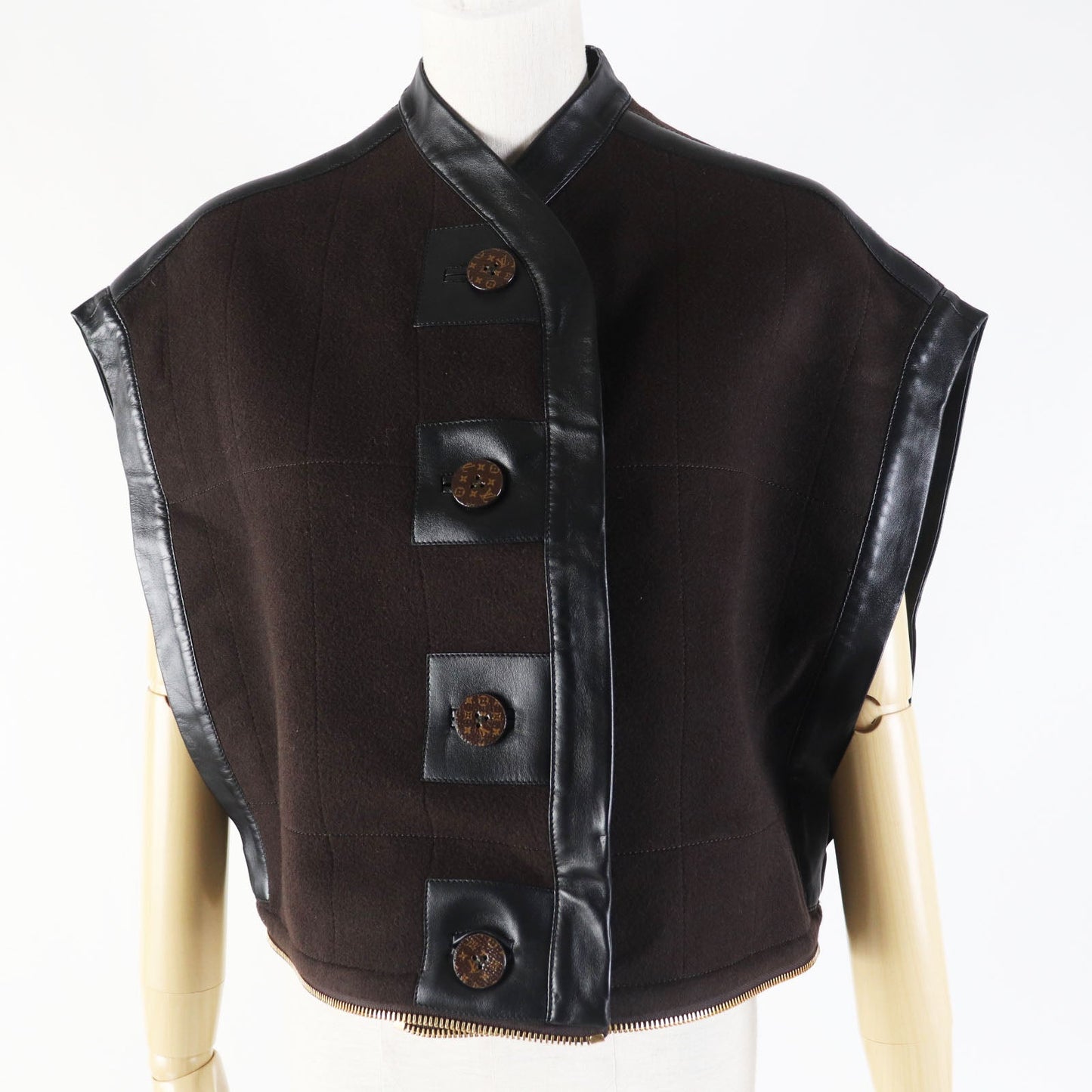LOUIS VUITTON Best wool Black brown 34