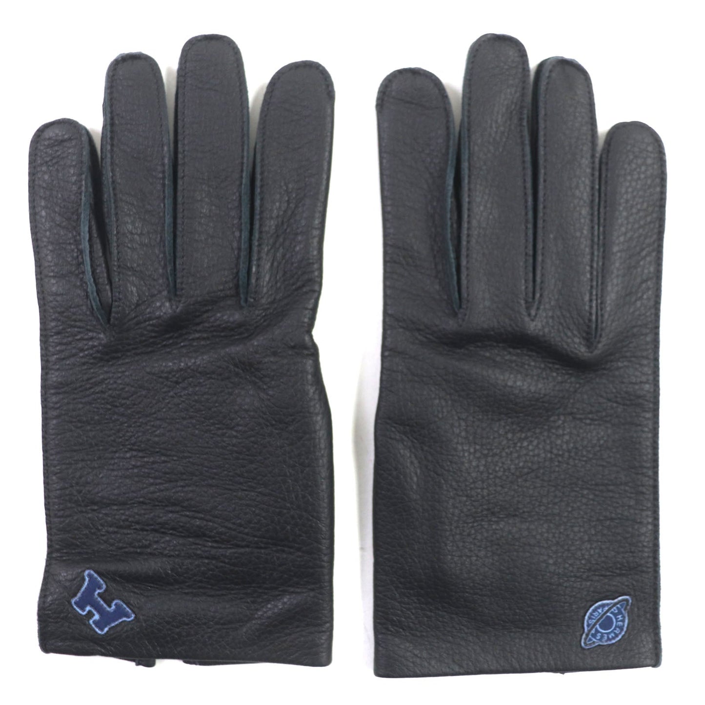 HERMES gloves Dearskin black 8.5