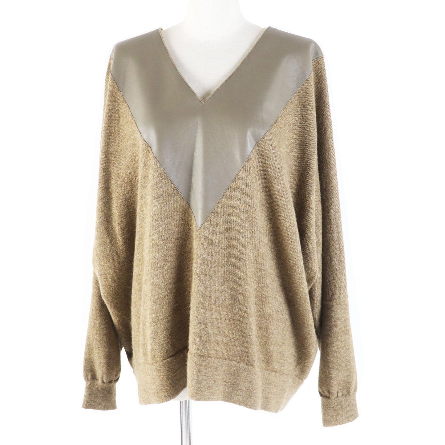 HERMES knit alpaca Brown type 38