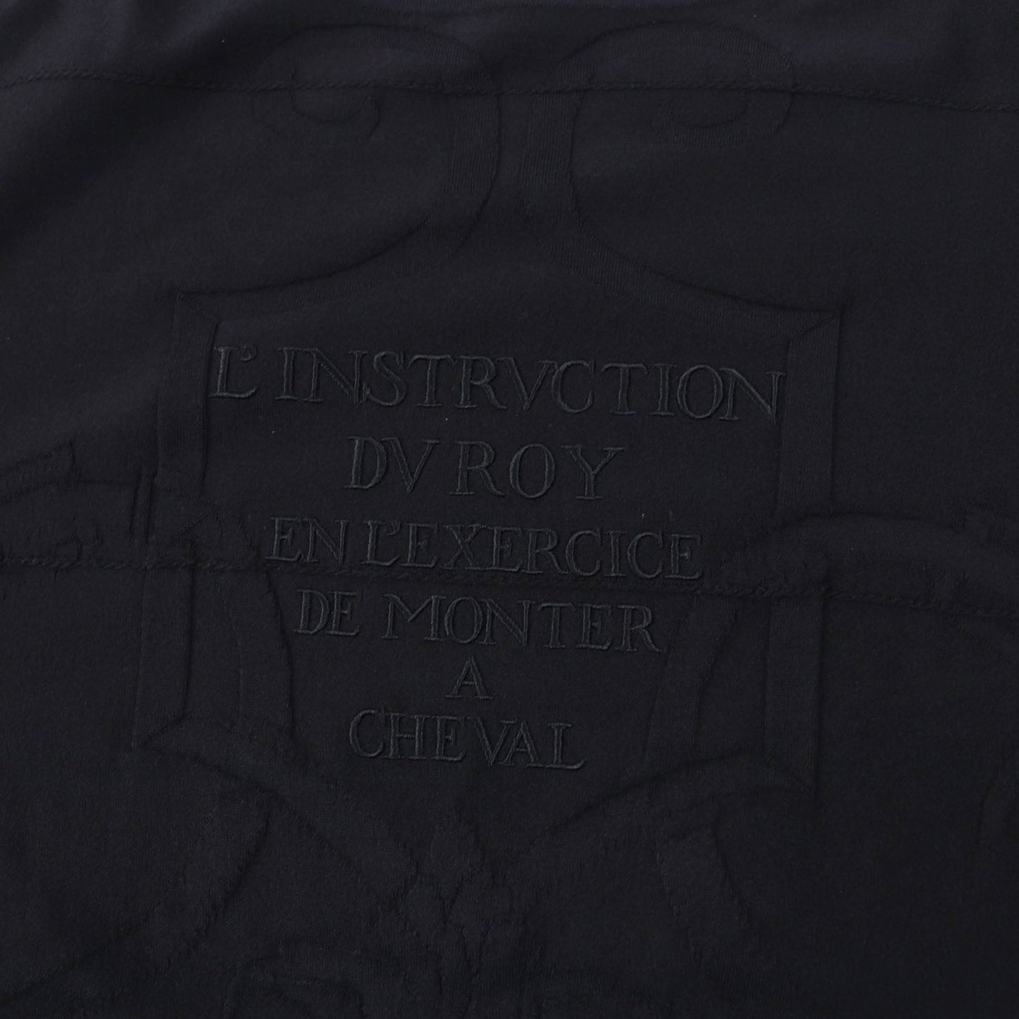 HERMES knit silk black L'INSTRVCTION DV ROY Teiogaku 36