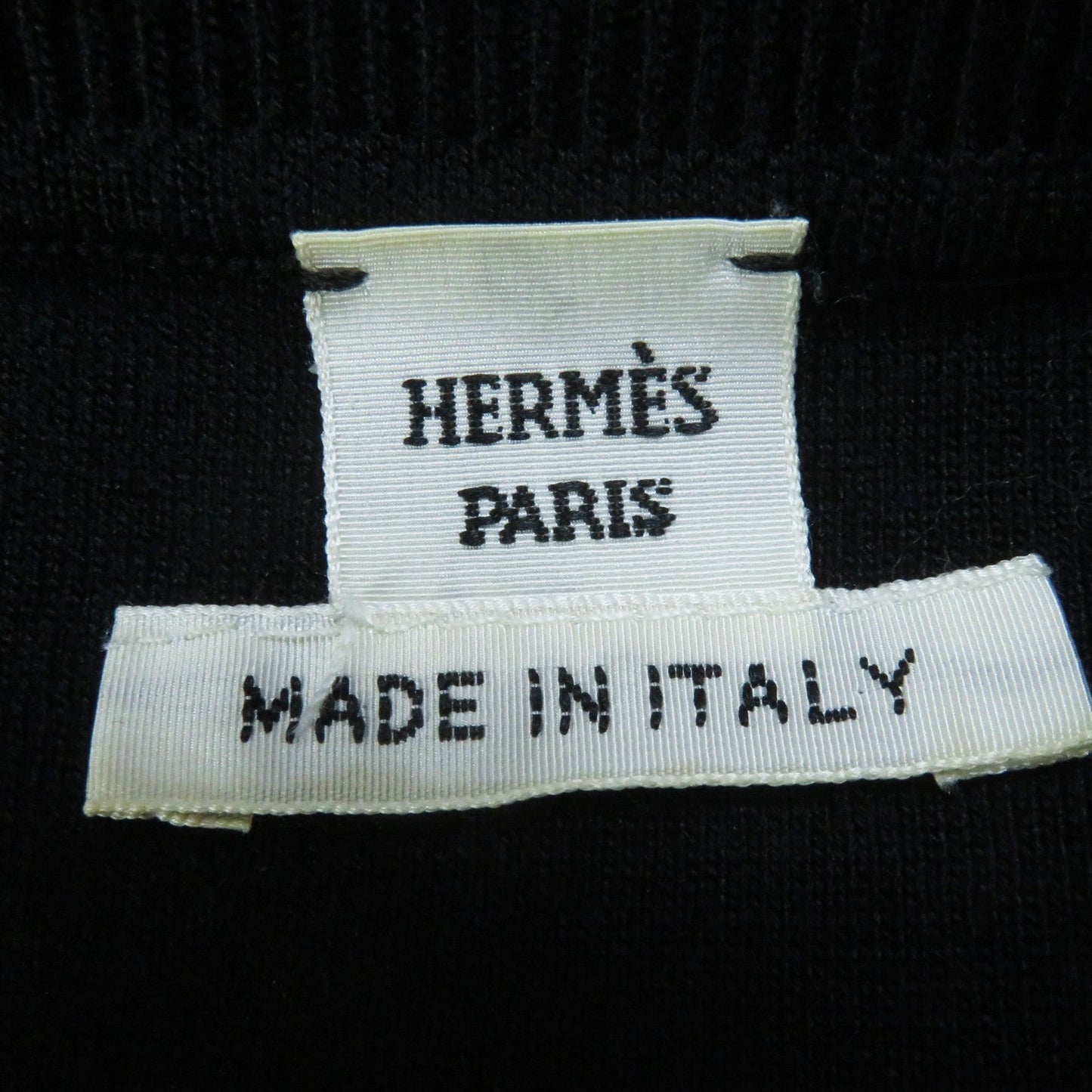 HERMES knit silk black L'INSTRVCTION DV ROY Teiogaku 36