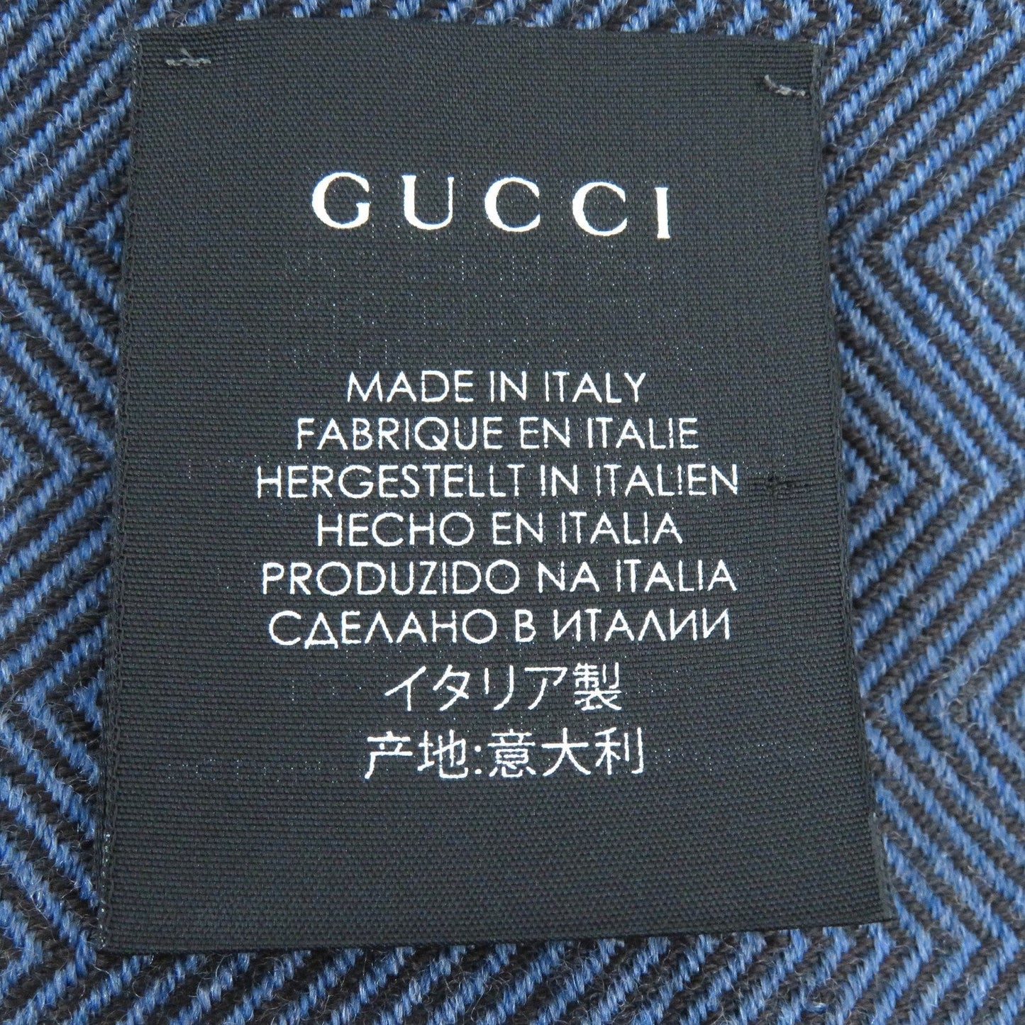 GUCCI Scarf wool Blue brown