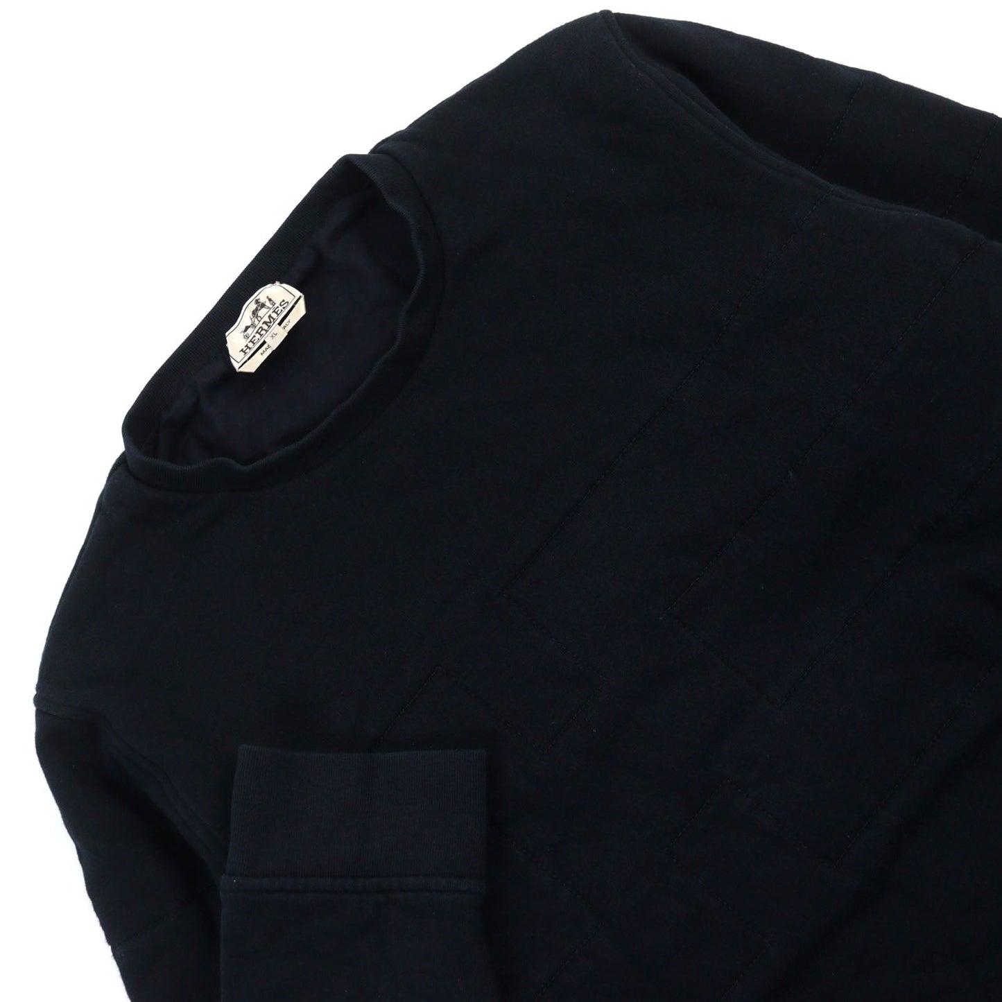 HERMES sweat cotton black XL