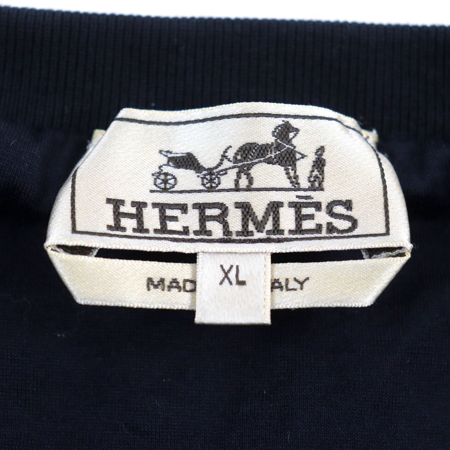 HERMES sweat cotton black XL