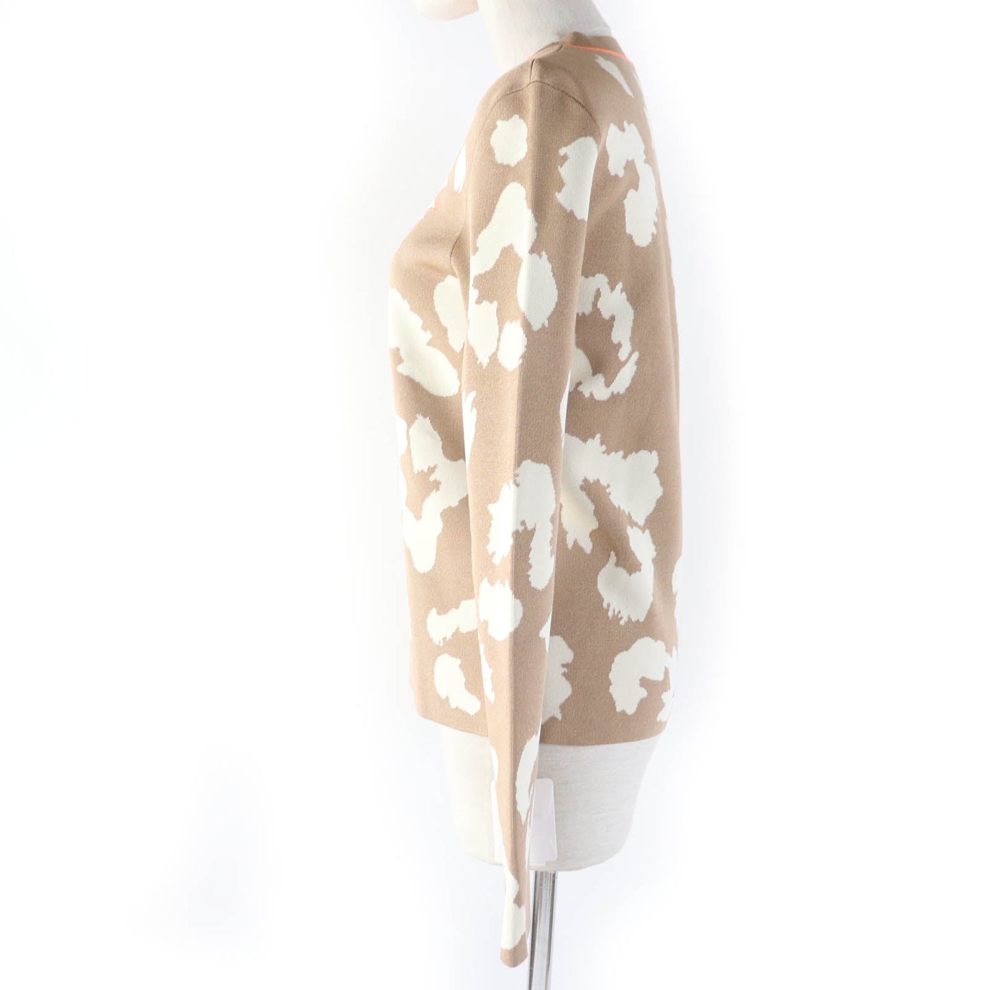 HERMES knit 2H2646DU silk light brown JUNGLE LOVE 38
