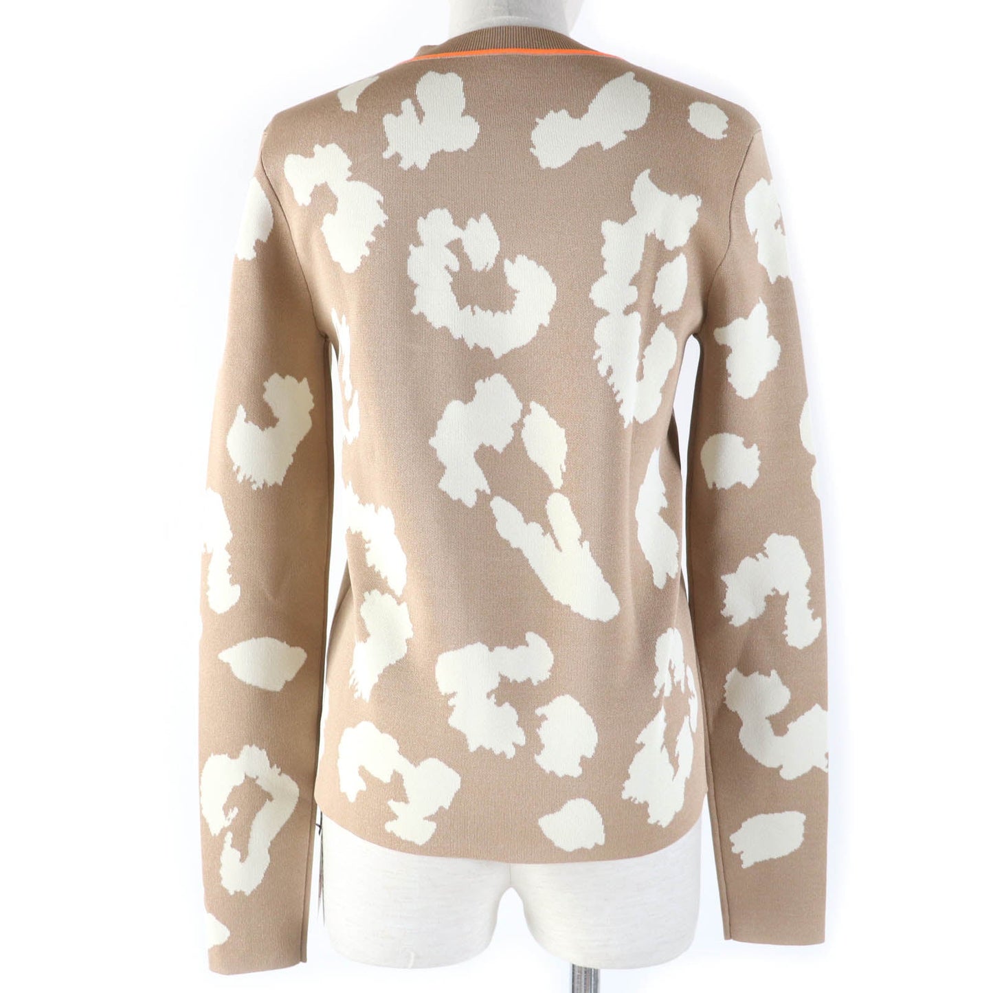 HERMES knit 2H2646DU silk light brown JUNGLE LOVE 38
